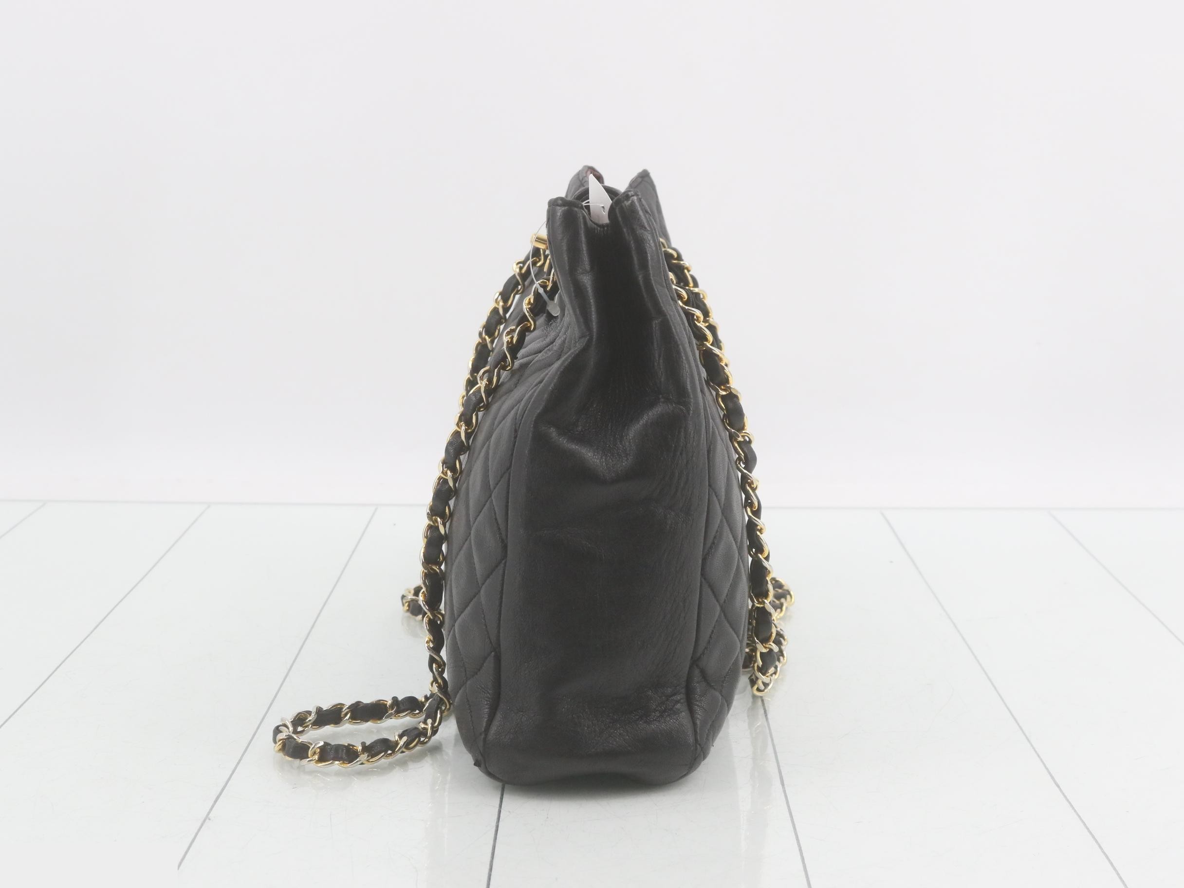 Leather Coco Mark Chain Tote — view 3