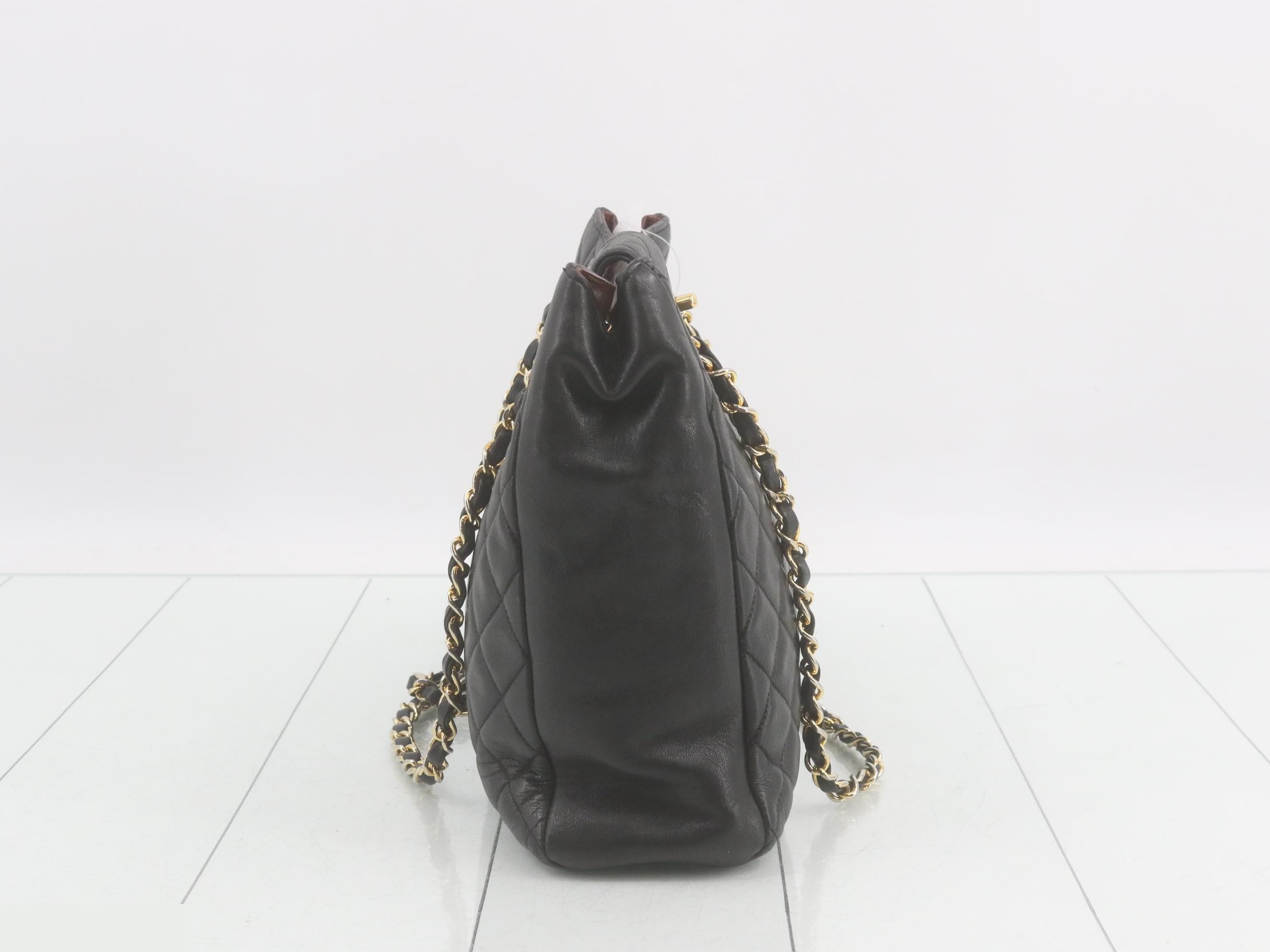 Leather Coco Mark Chain Tote — view 4