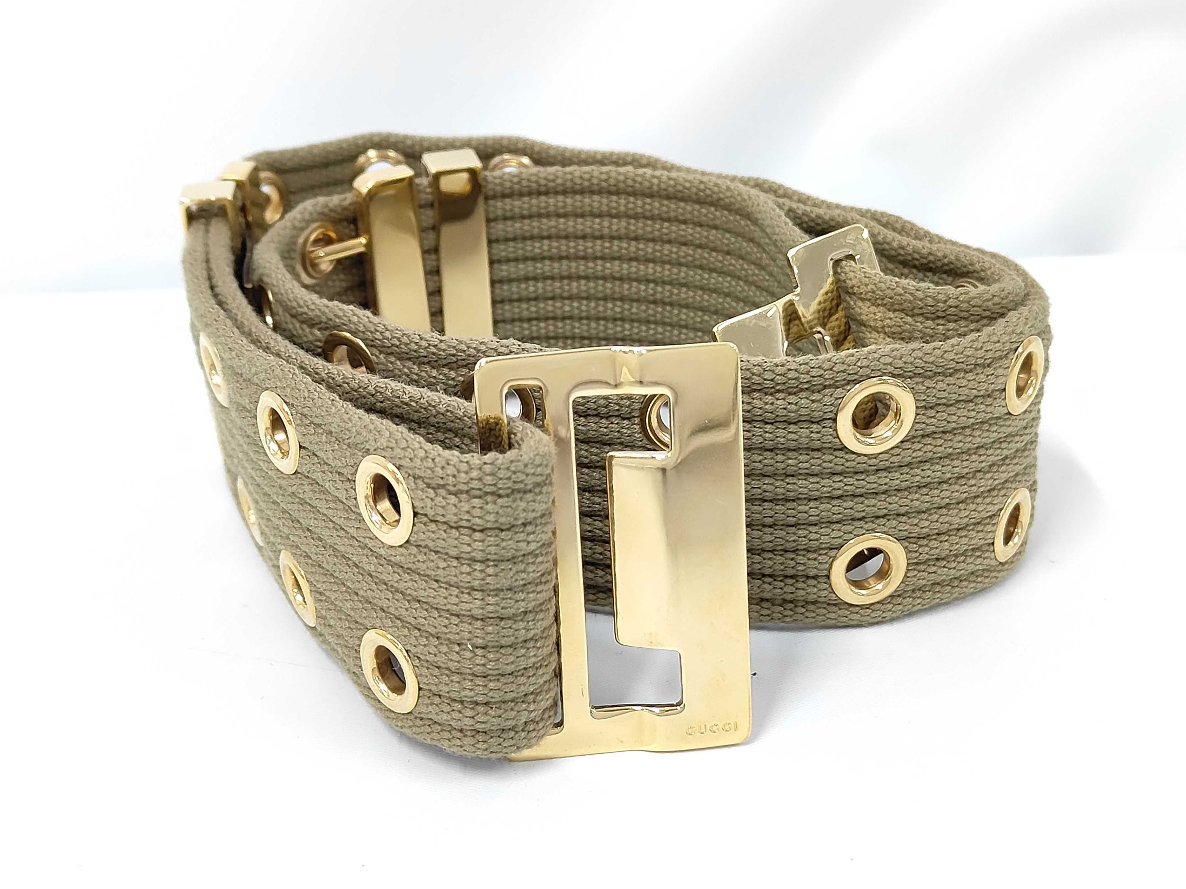 218364 Gold Canvas Belt