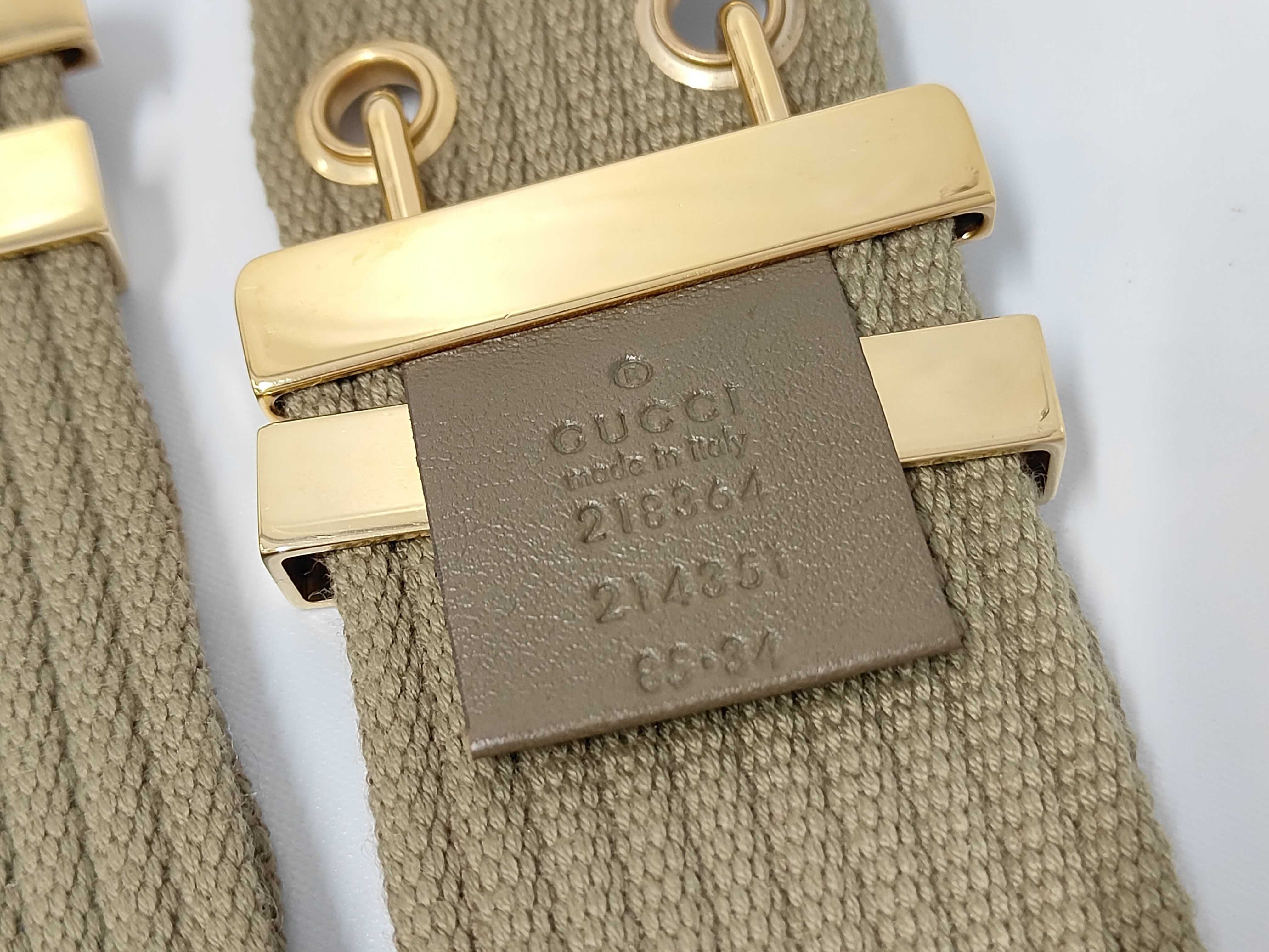 218364 Gold Canvas Belt — view 5