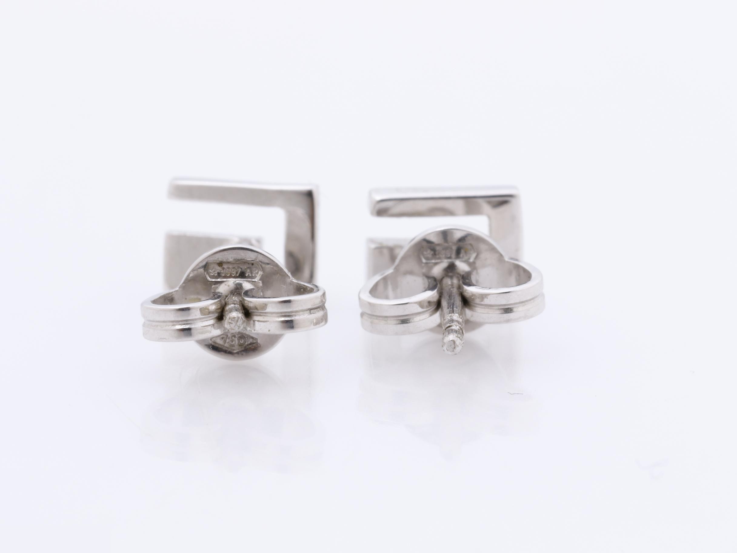 earrings, 18K white gold, 1.4g — view 4