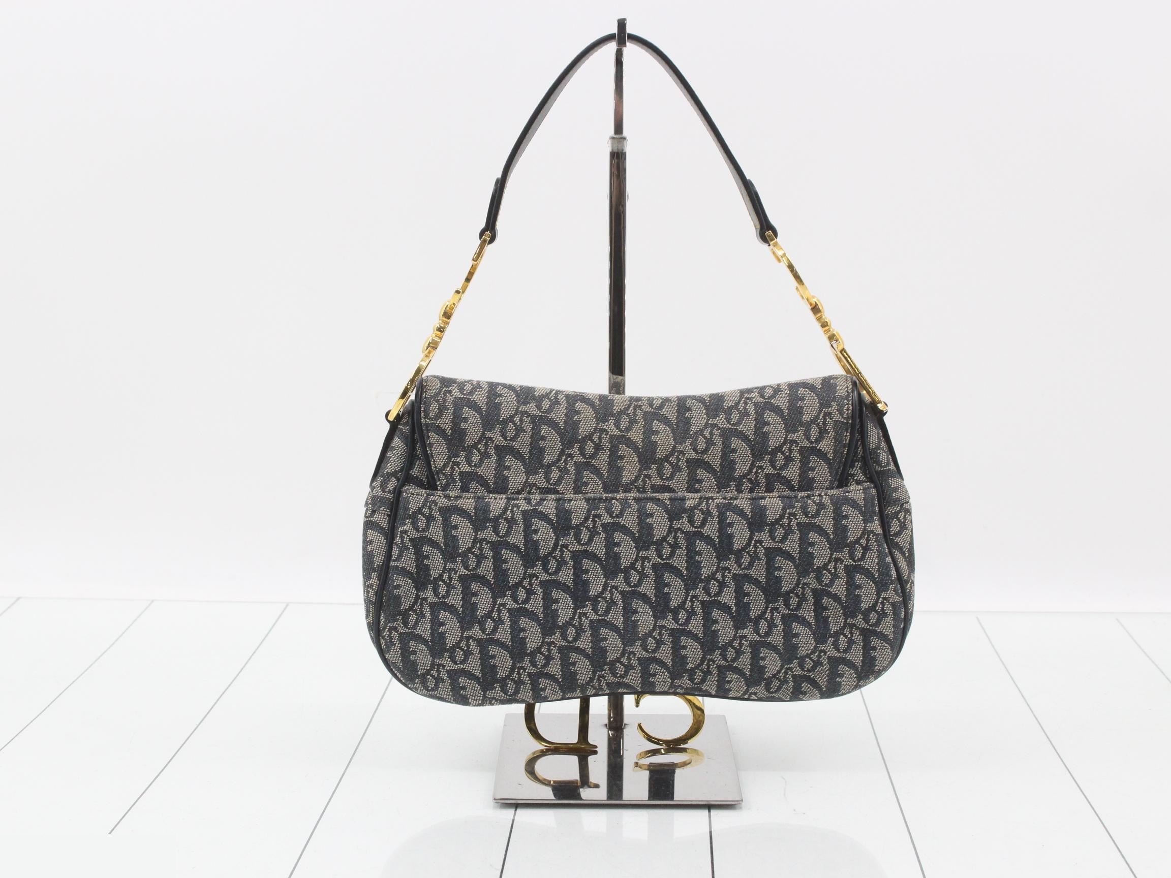 Double Saddle Trotter/Oblique Canvas One-Shoulder Bag — view 2
