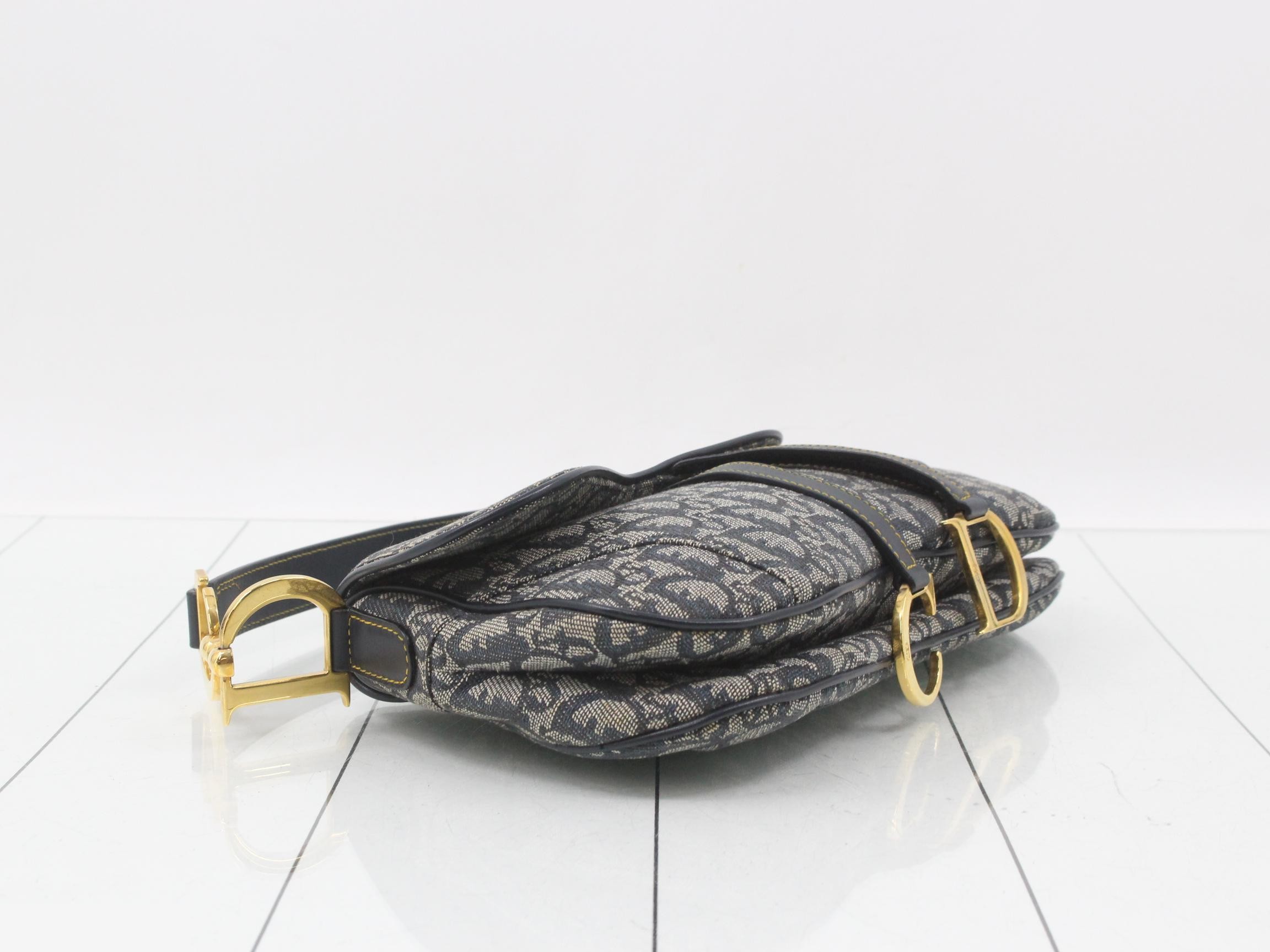 Double Saddle Trotter/Oblique Canvas One-Shoulder Bag — view 5