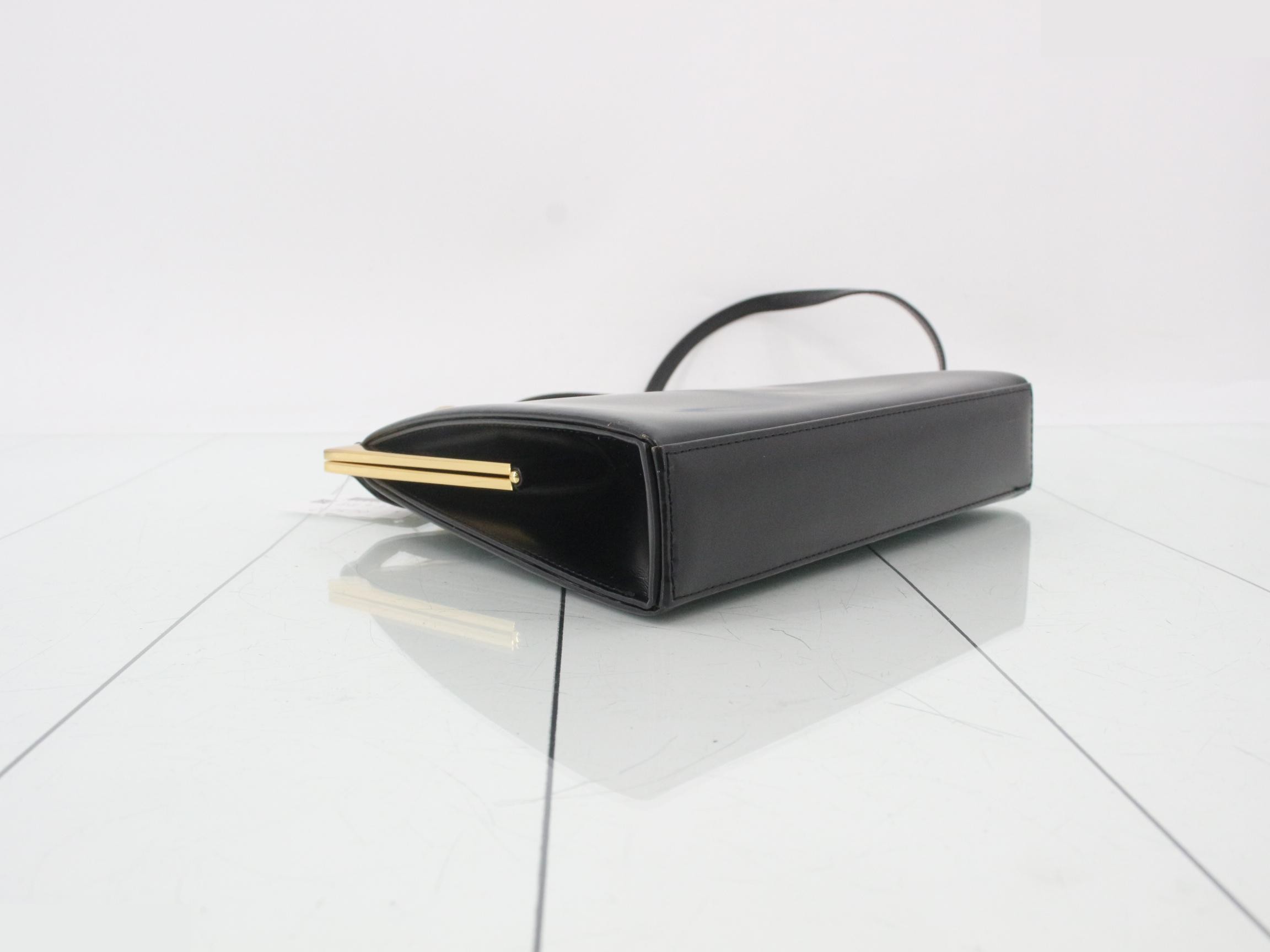 Leather shoulder bag, black — view 5