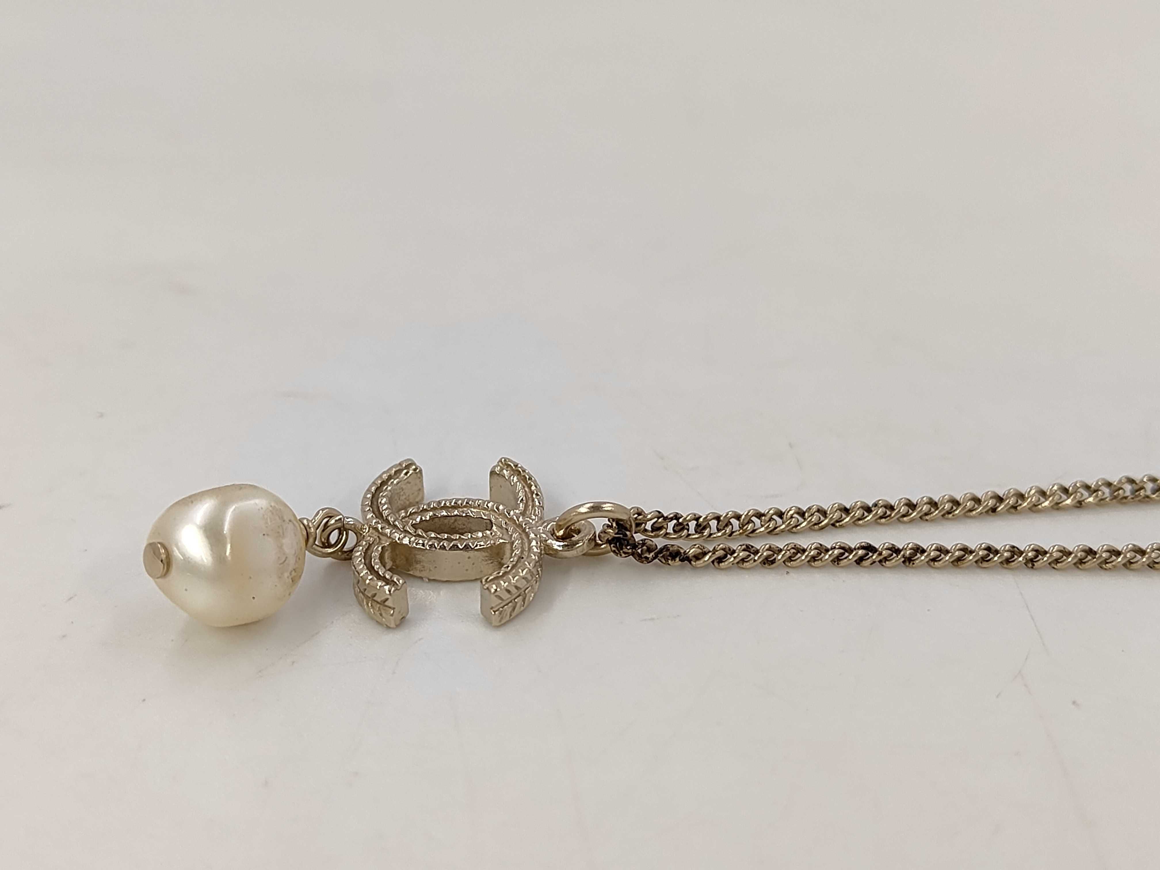 Coco Mark Chanel Pearl Coco Gold Necklace — view 3