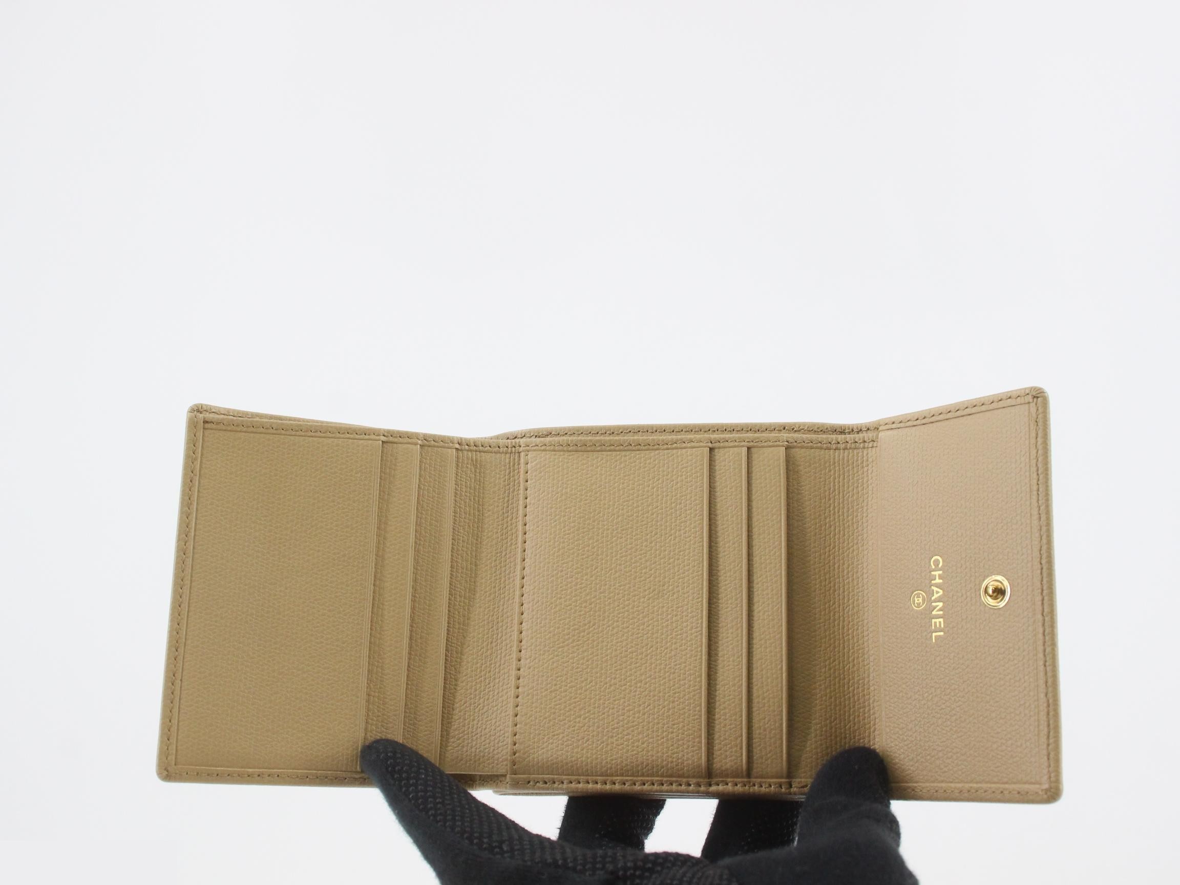 Coco Button Double Snap Wallet, Beige, Series 10 — view 4