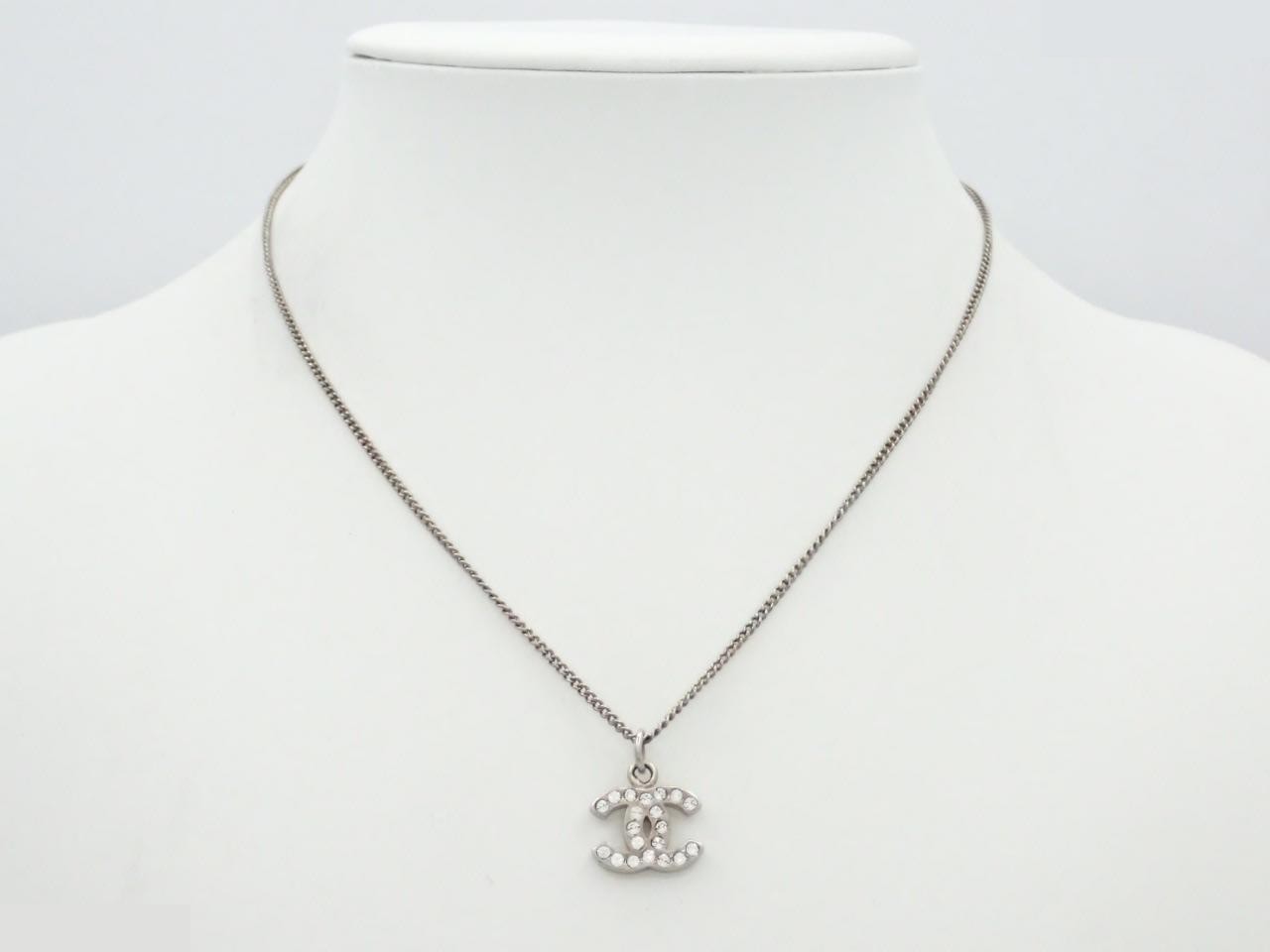 07V Rhinestone Coco Mark Chain (approx. 42cm) — view 3