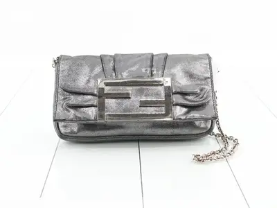 Glitter Baguette Shoulder Bag