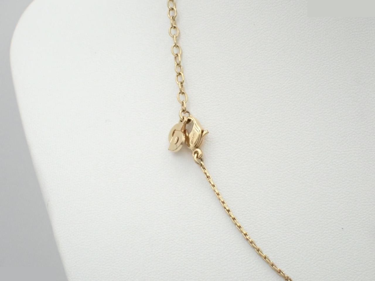 Oval rhinestone gold-plated necklace, chain approximately 42cm — view 2