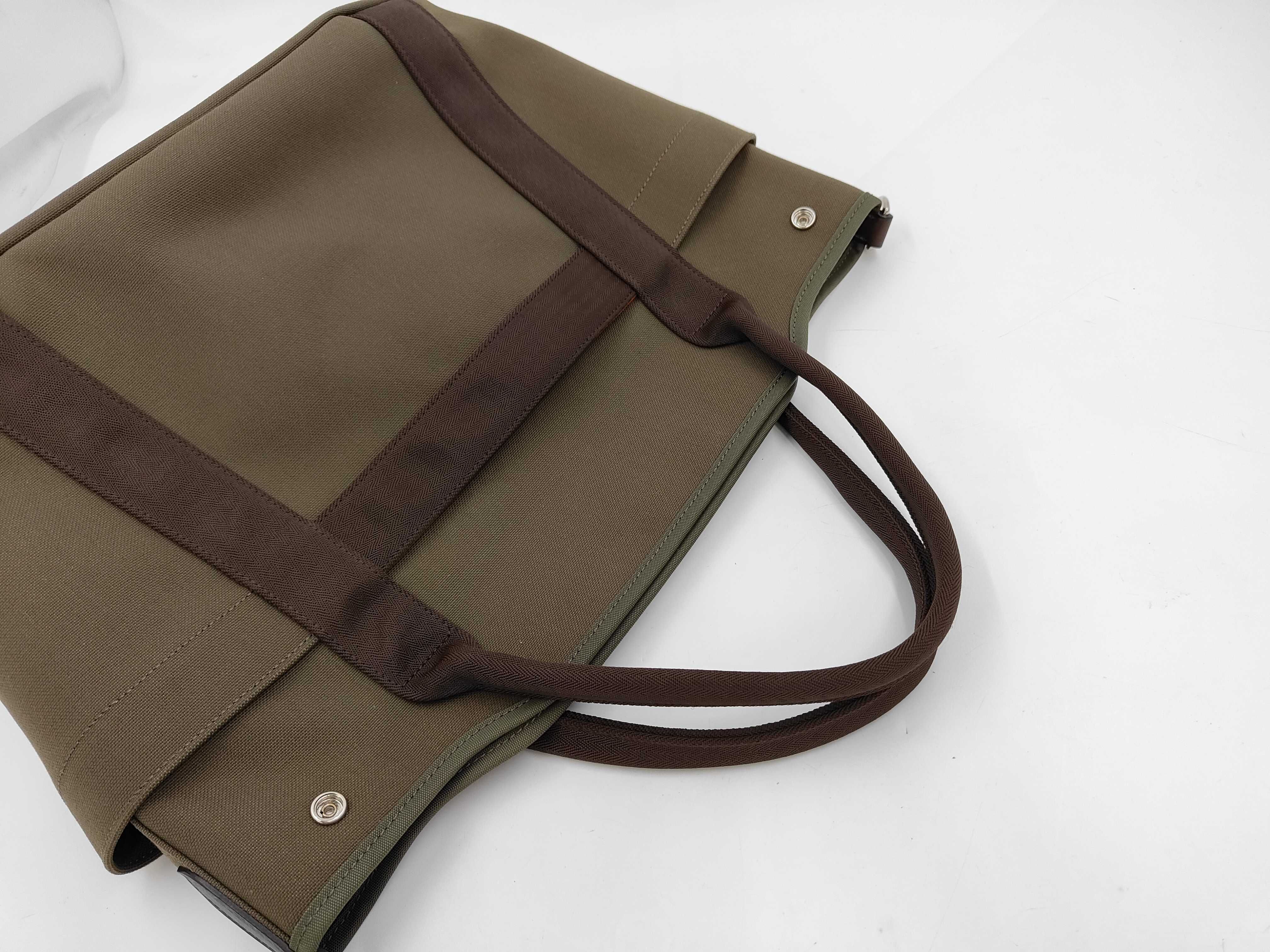 Sac de Pansage Groom Canvas x Leather Tote Bag with Silver Hardware, A Stamp: 2017 — view 5