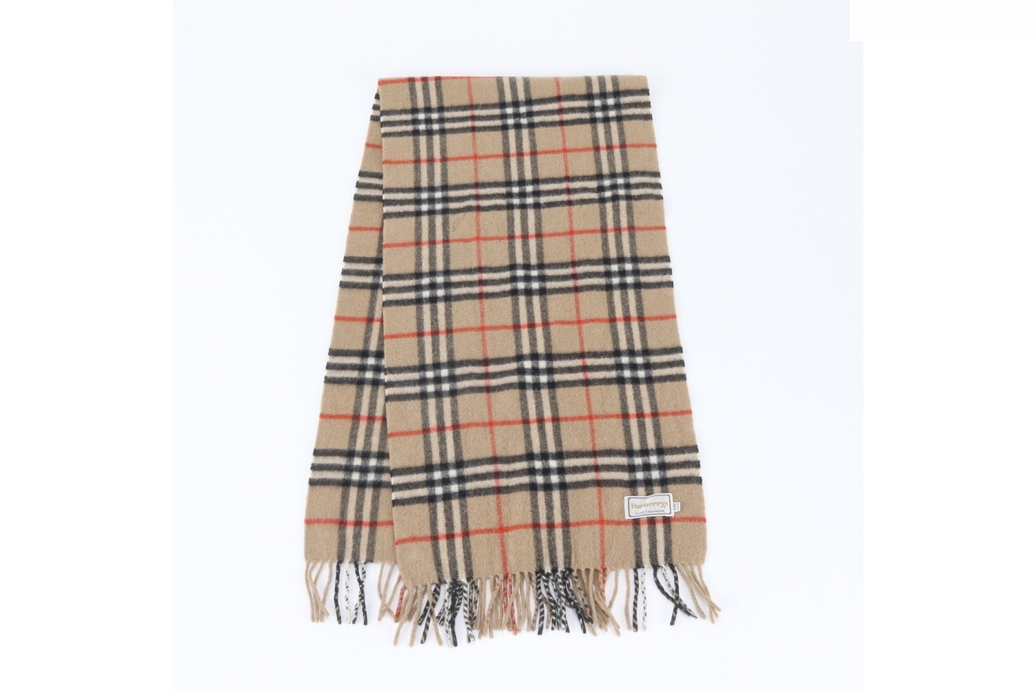 Tag attached, 100% cashmere, Nova Check pattern scarf.