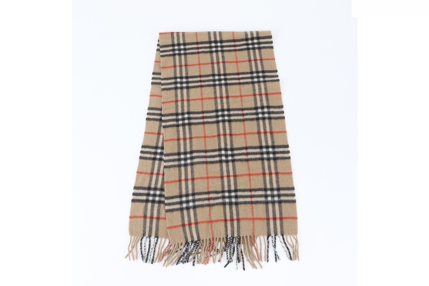 Tag attached, 100% cashmere, Nova Check pattern scarf. — view 2