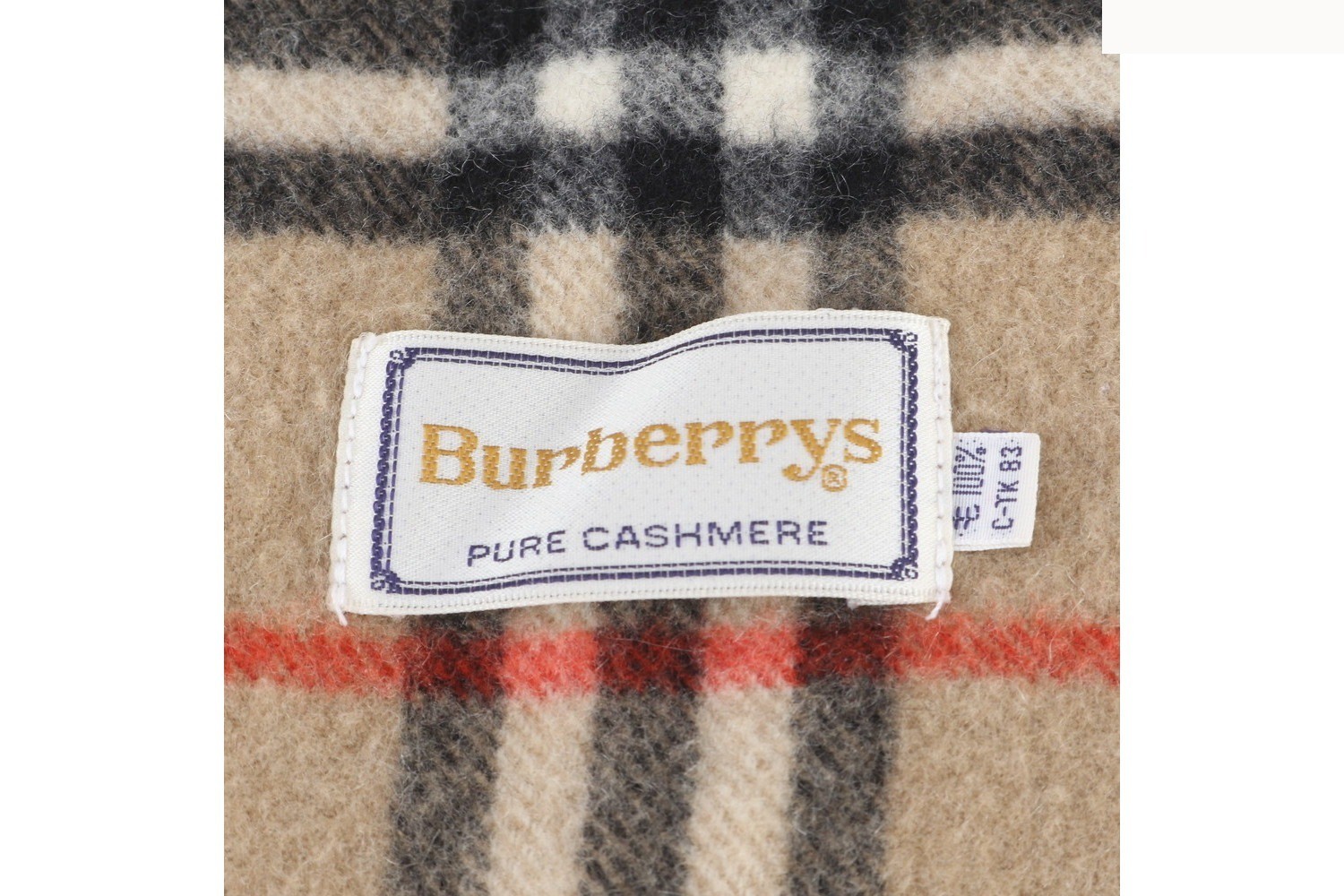 Tag attached, 100% cashmere, Nova Check pattern scarf. — view 3