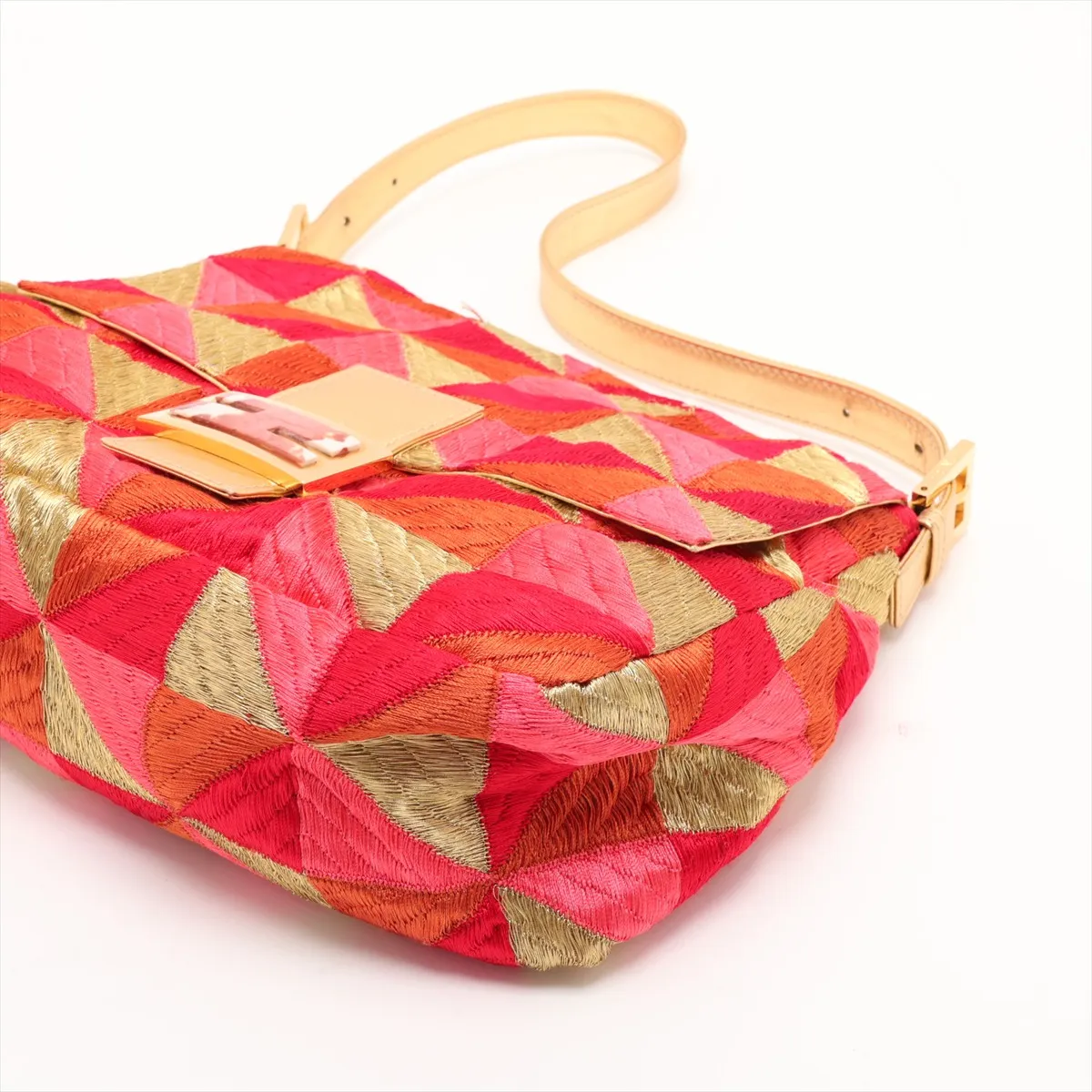 Mamma Bucket 26325 Embroidered Leather Shoulder Bag, Multicolor — view 3