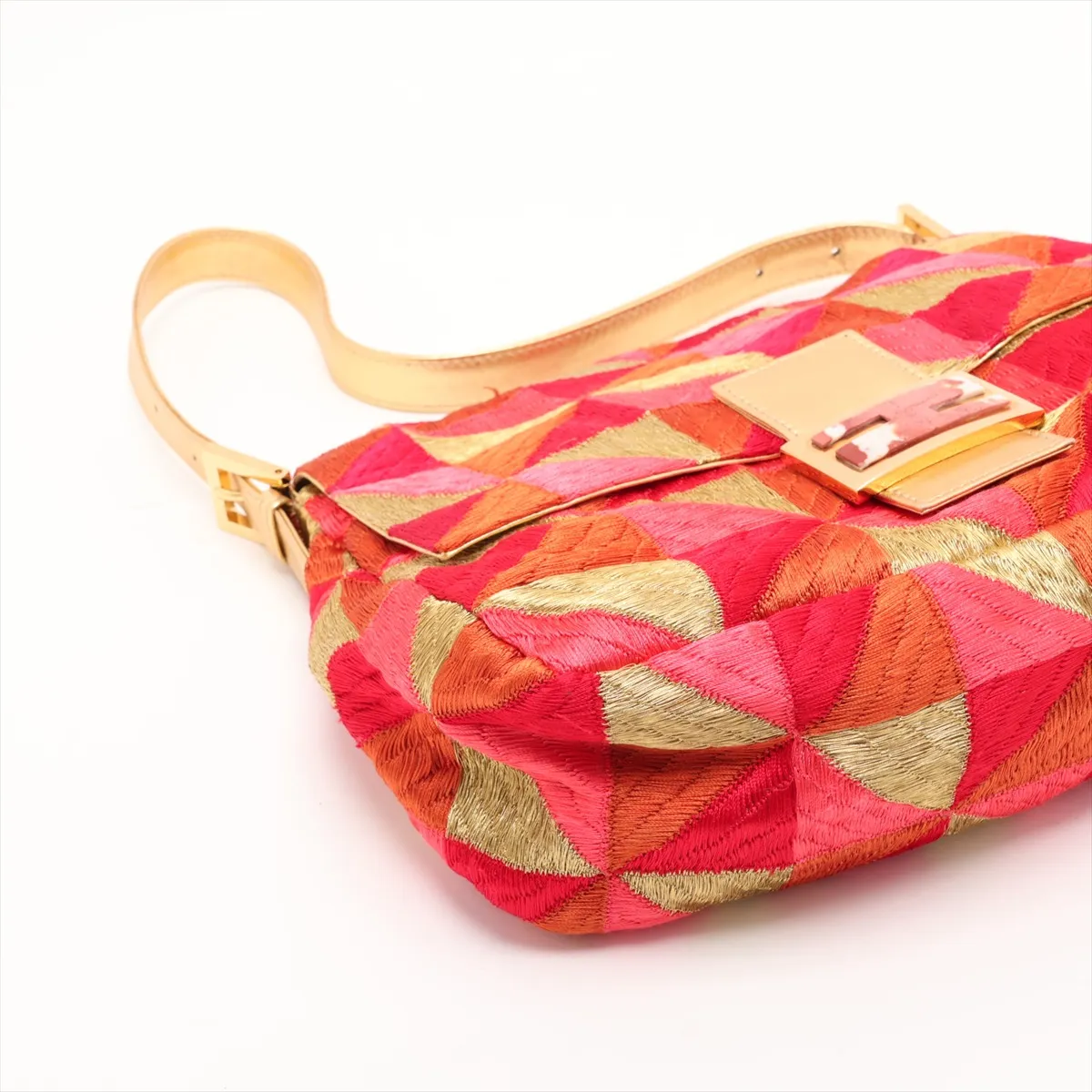 Mamma Bucket 26325 Embroidered Leather Shoulder Bag, Multicolor — view 4