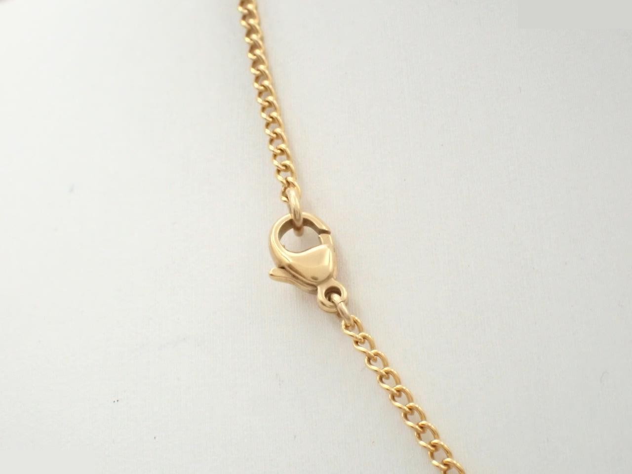 02A Colored Stone Coco Mark Necklace Chain Approx. 42cm — view 2