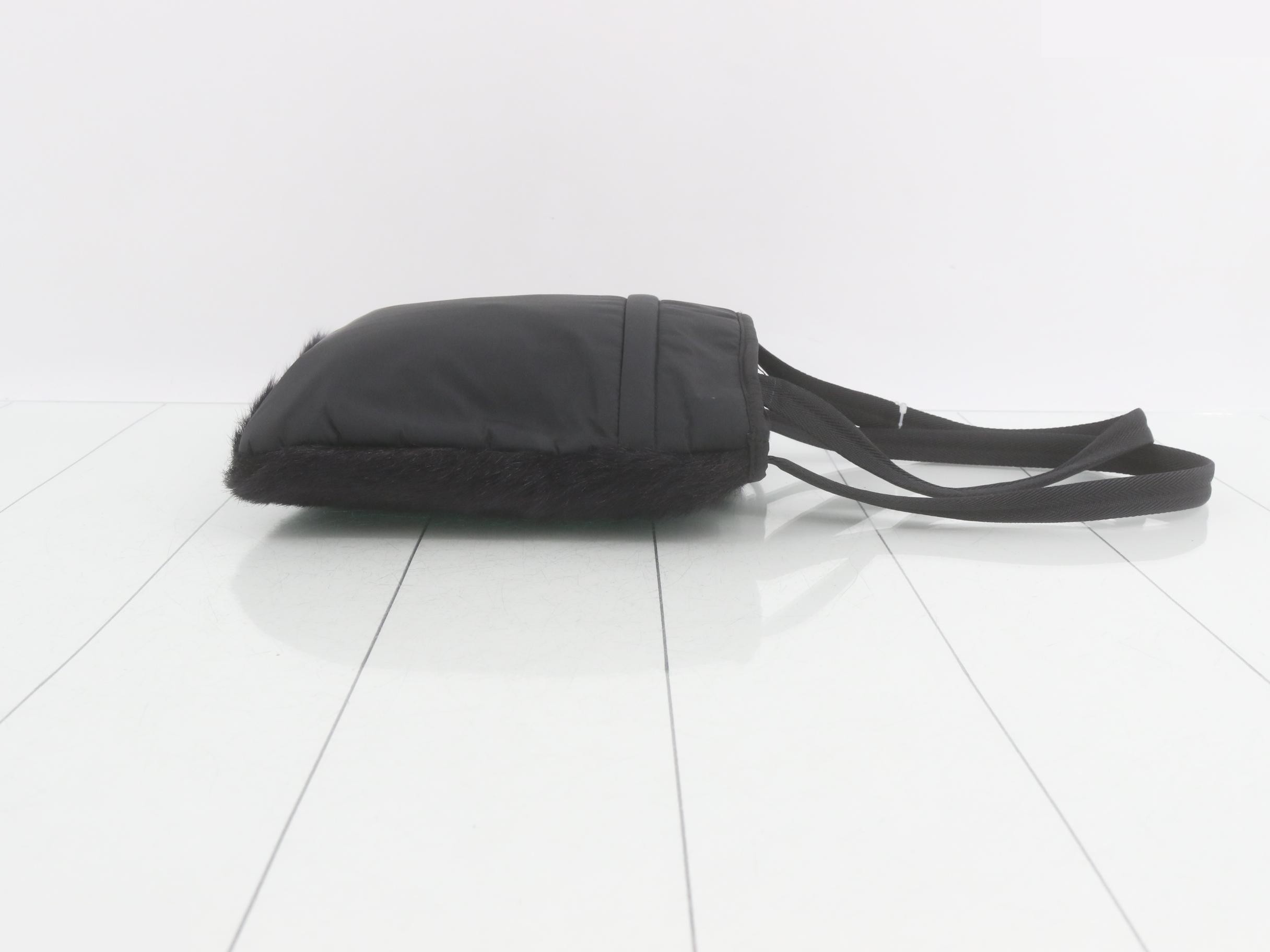 Sport Fur/Nylon Semi-Shoulder Bag — view 3