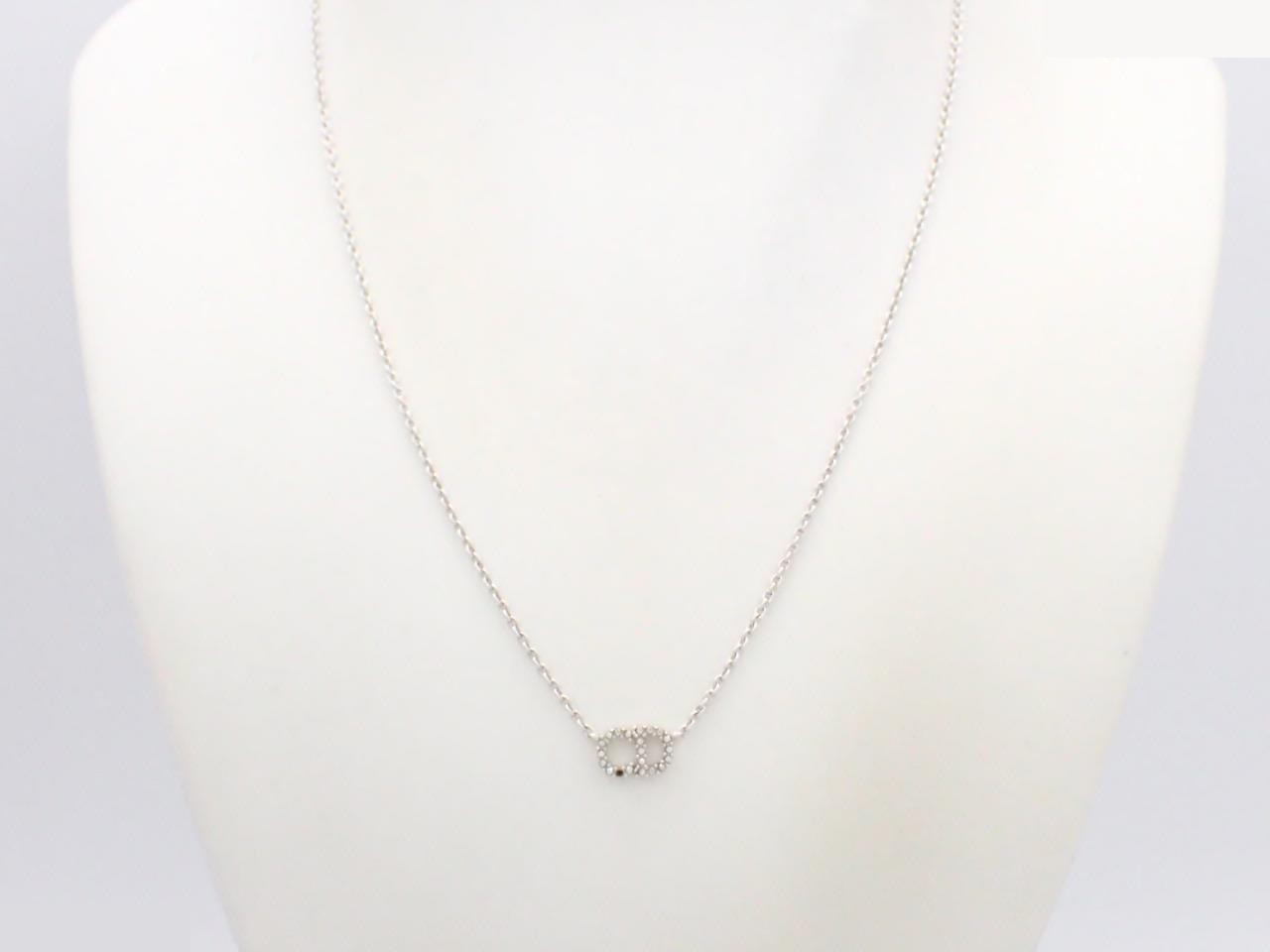 Rhinestone logo necklace, chain approximately 48cm — view 3