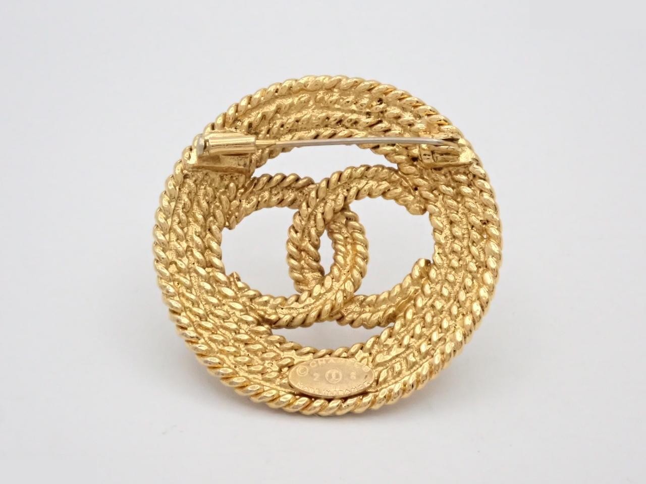 Coco Mark Brooch, Gold Color, Size 2, 8 — view 2
