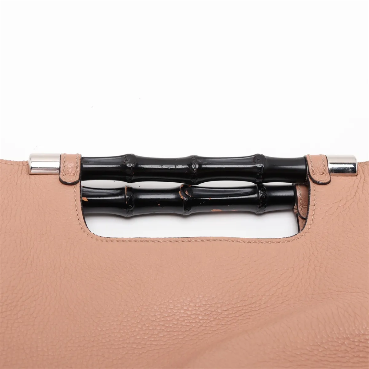 Bamboo 370829 Leather 2-Way Handbag, Beige — view 6
