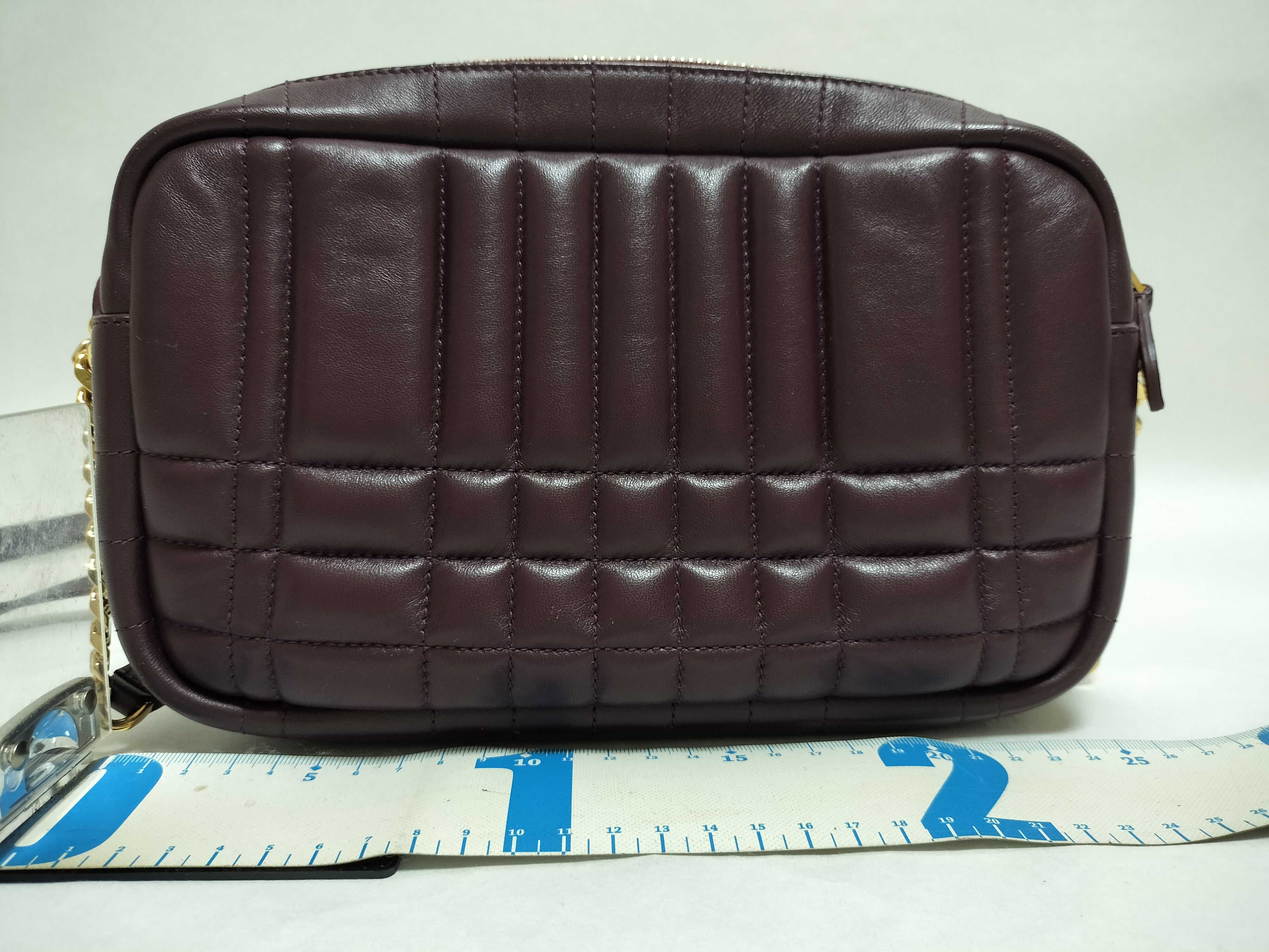 BAG LONDON LOLA LEATHER CHAIN ​​SHOULDER MAROON Shoulder Bag — view 2
