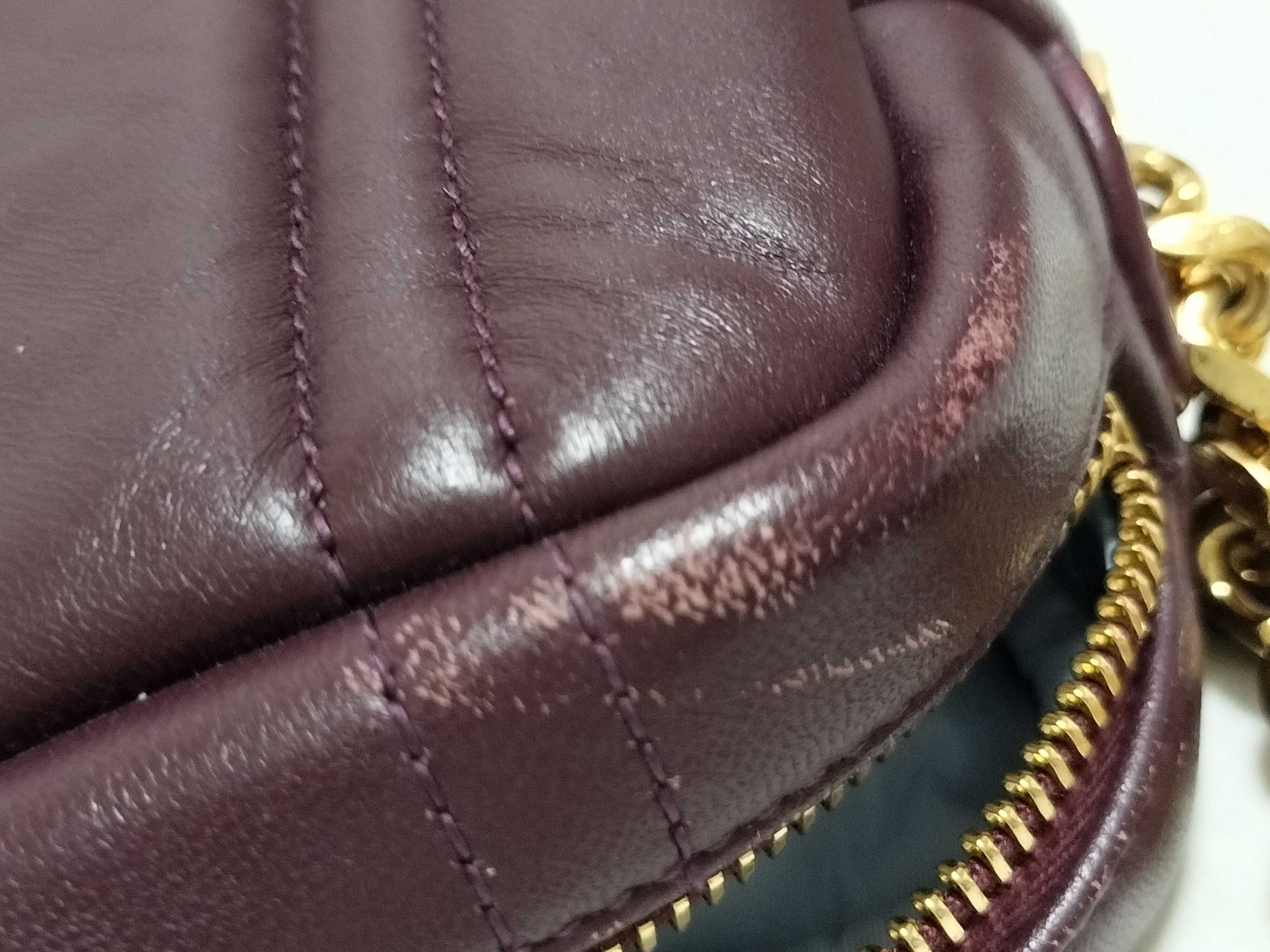 BAG LONDON LOLA LEATHER CHAIN ​​SHOULDER MAROON Shoulder Bag — view 13
