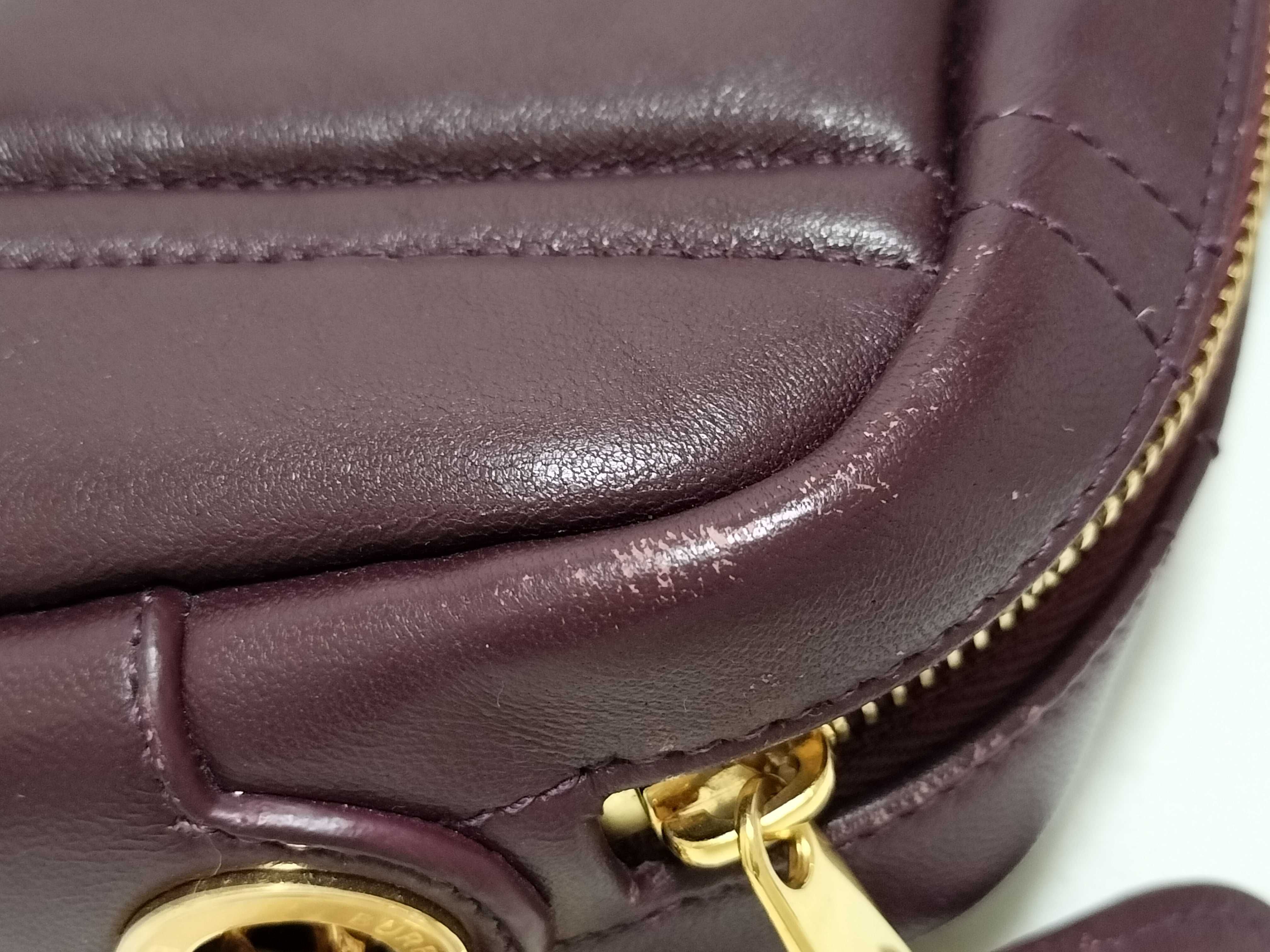BAG LONDON LOLA LEATHER CHAIN ​​SHOULDER MAROON Shoulder Bag — view 15