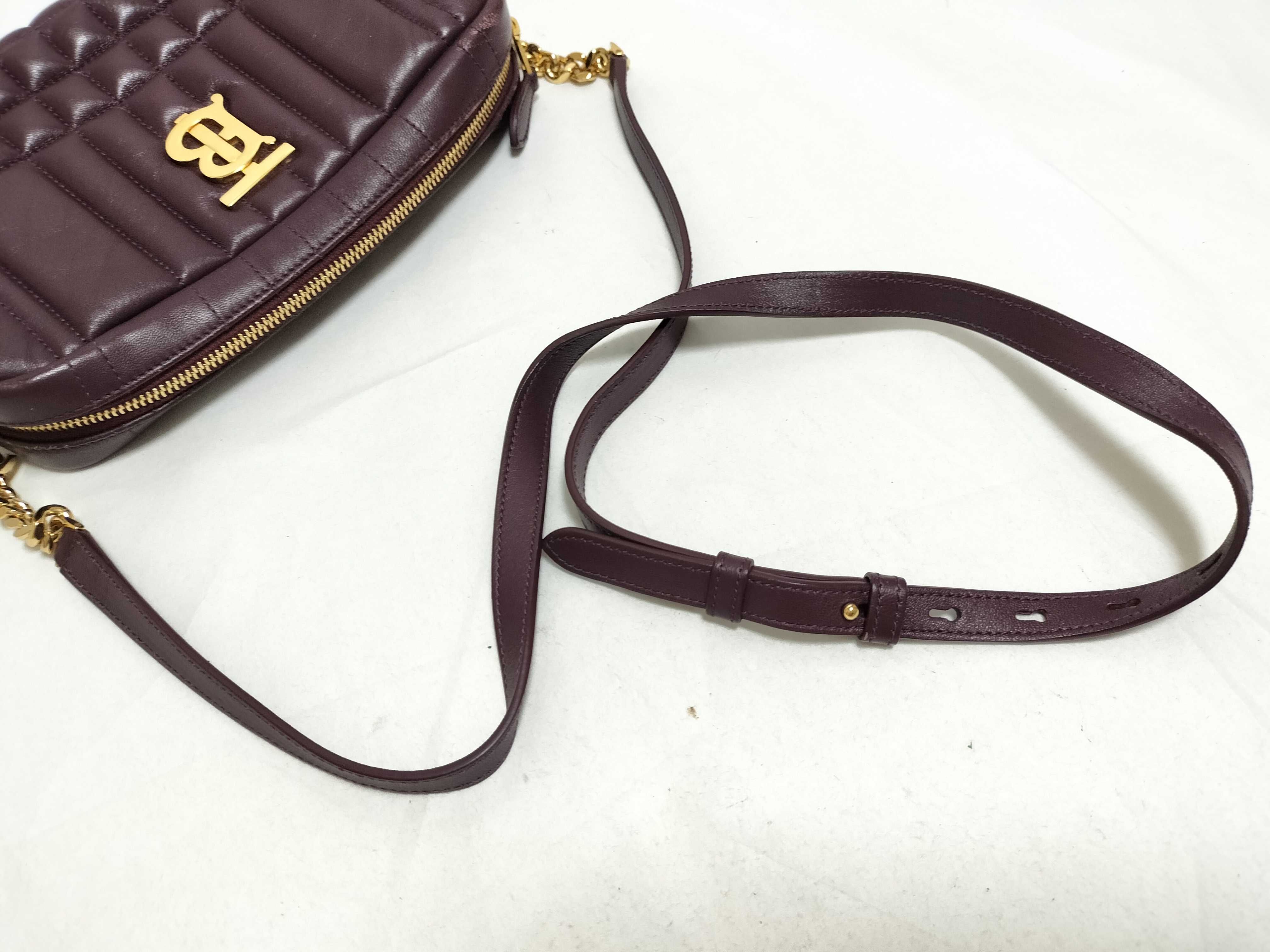 BAG LONDON LOLA LEATHER CHAIN ​​SHOULDER MAROON Shoulder Bag — view 3
