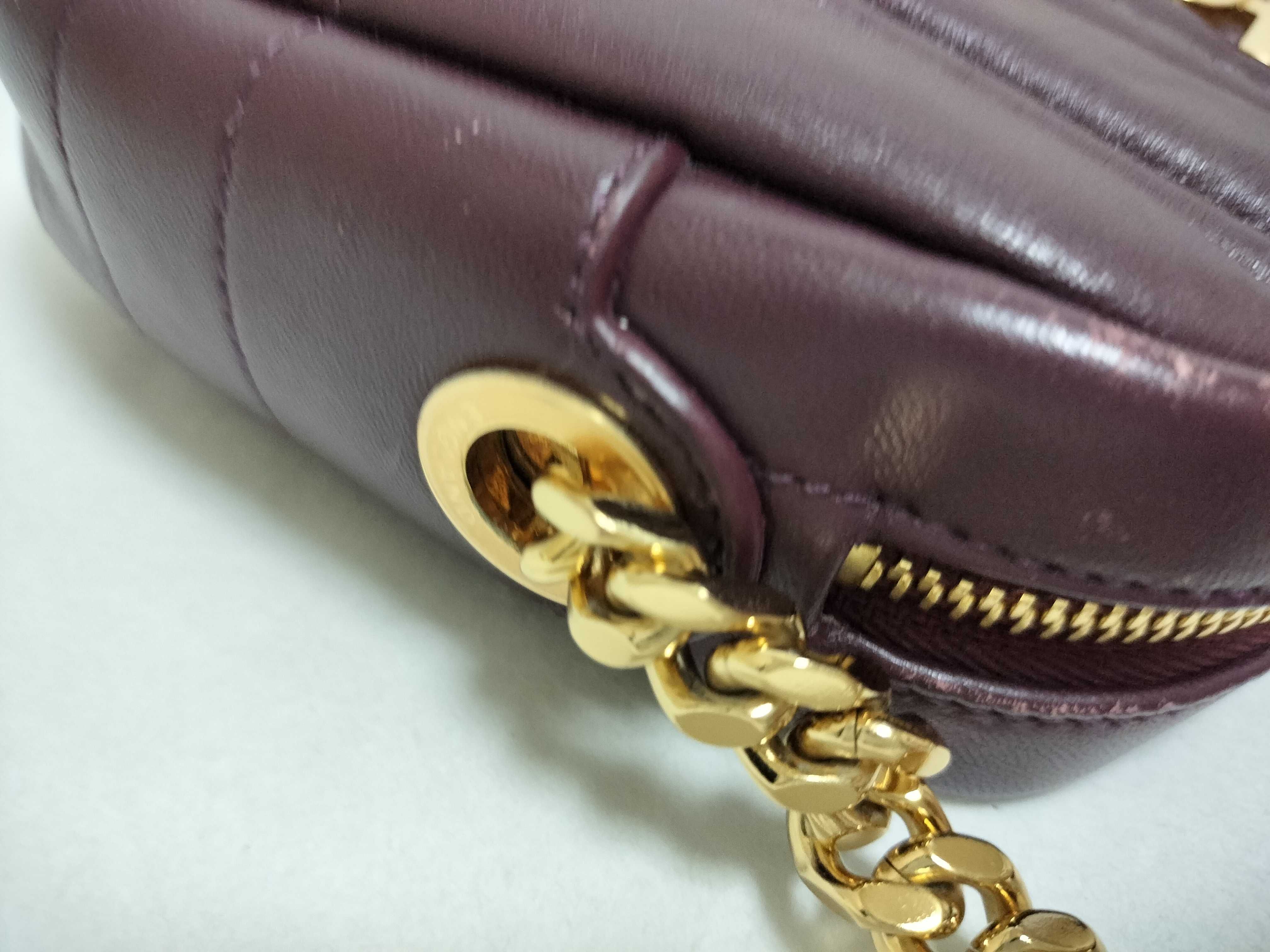BAG LONDON LOLA LEATHER CHAIN ​​SHOULDER MAROON Shoulder Bag — view 5