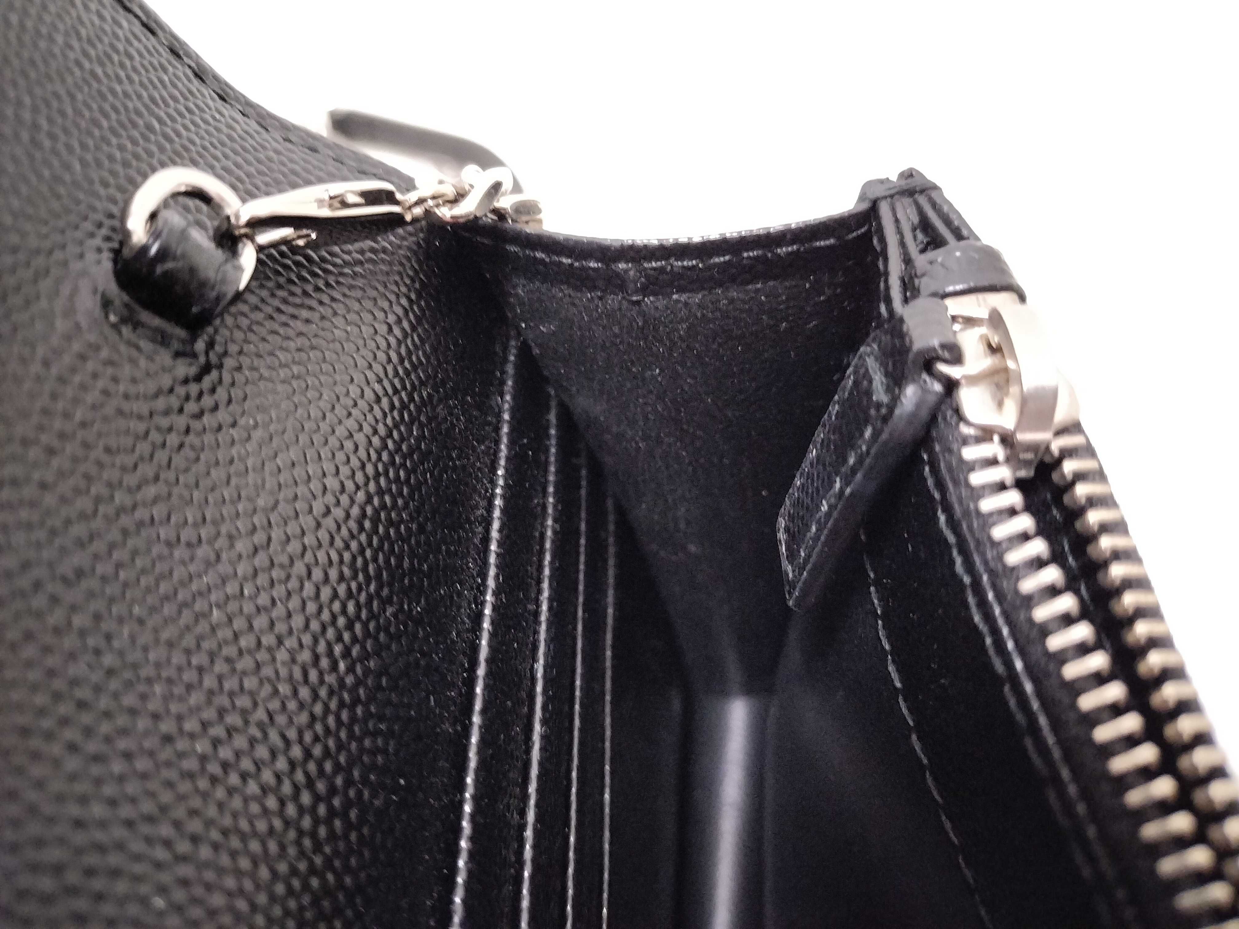 TH-742920 Cassandre Envelope Leather Black SHW Chain Wallet Shoulder Bag — view 9