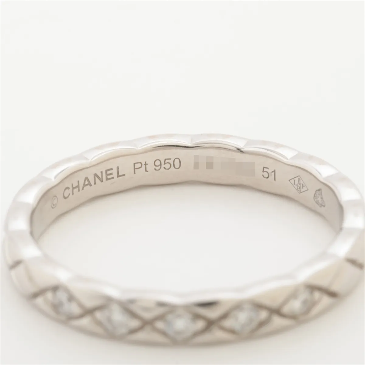 Coco Crush 5P Ring, Pt950, 4.0g, Size 51, FE1733, Metal wear. — view 3