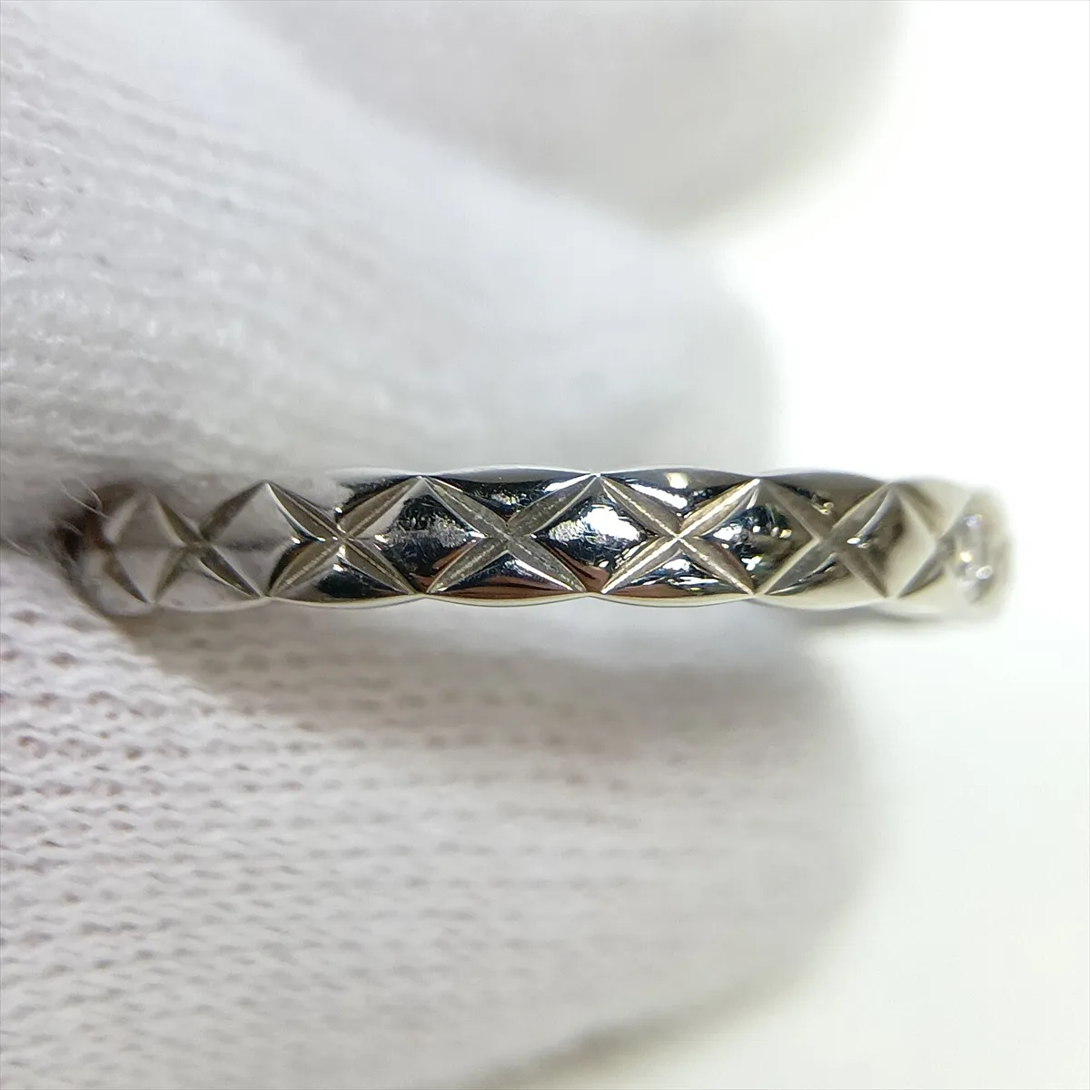 Coco Crush 5P Ring, Pt950, 4.0g, Size 51, FE1733, Metal wear. — view 4