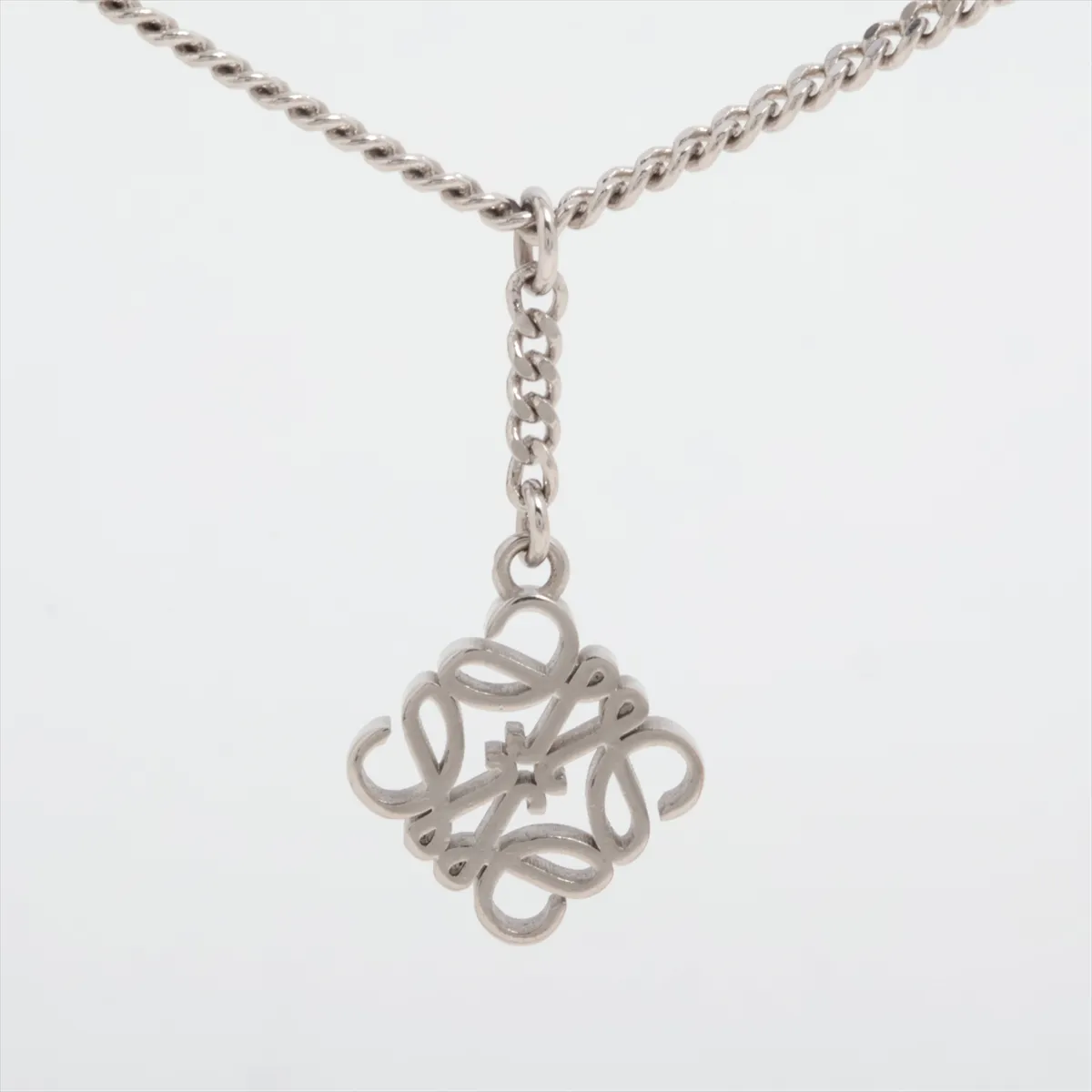 Anagram Necklace, Metal, Silver, — view 2