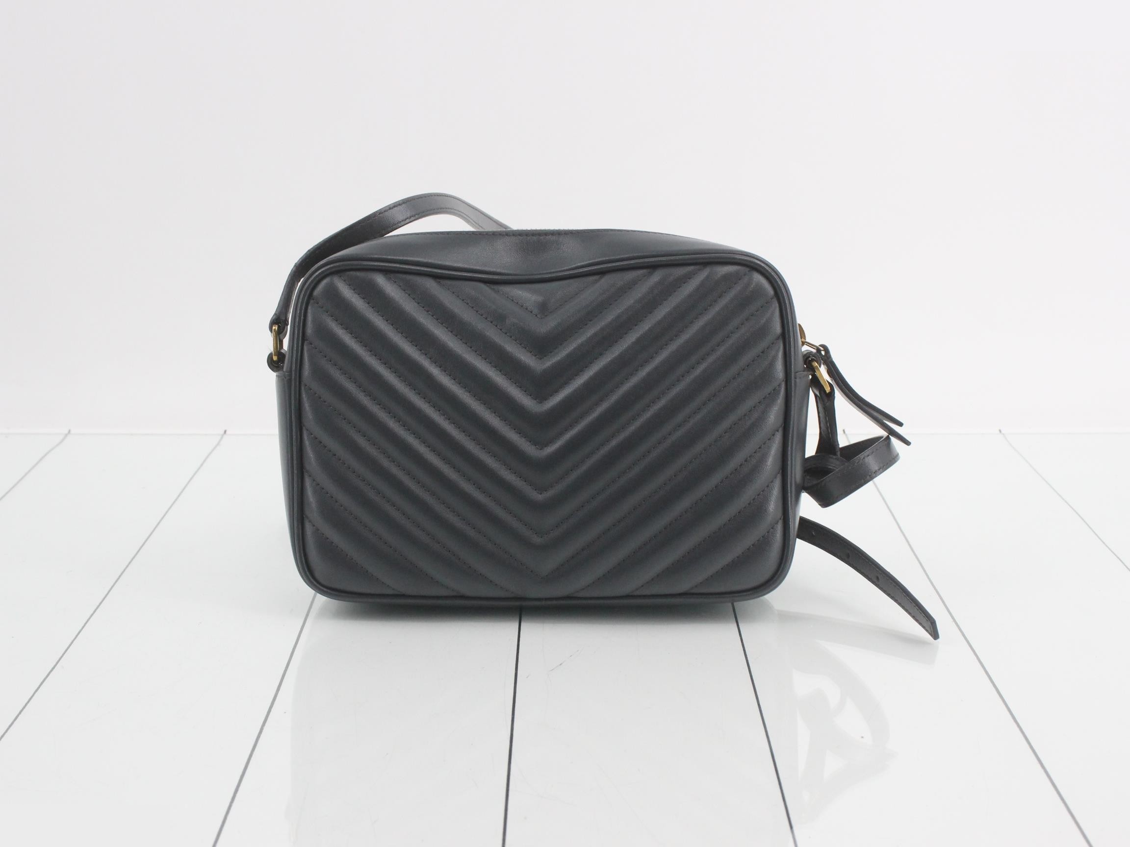 Lou Camera Bag, Gray, Quilted Leather — view 2