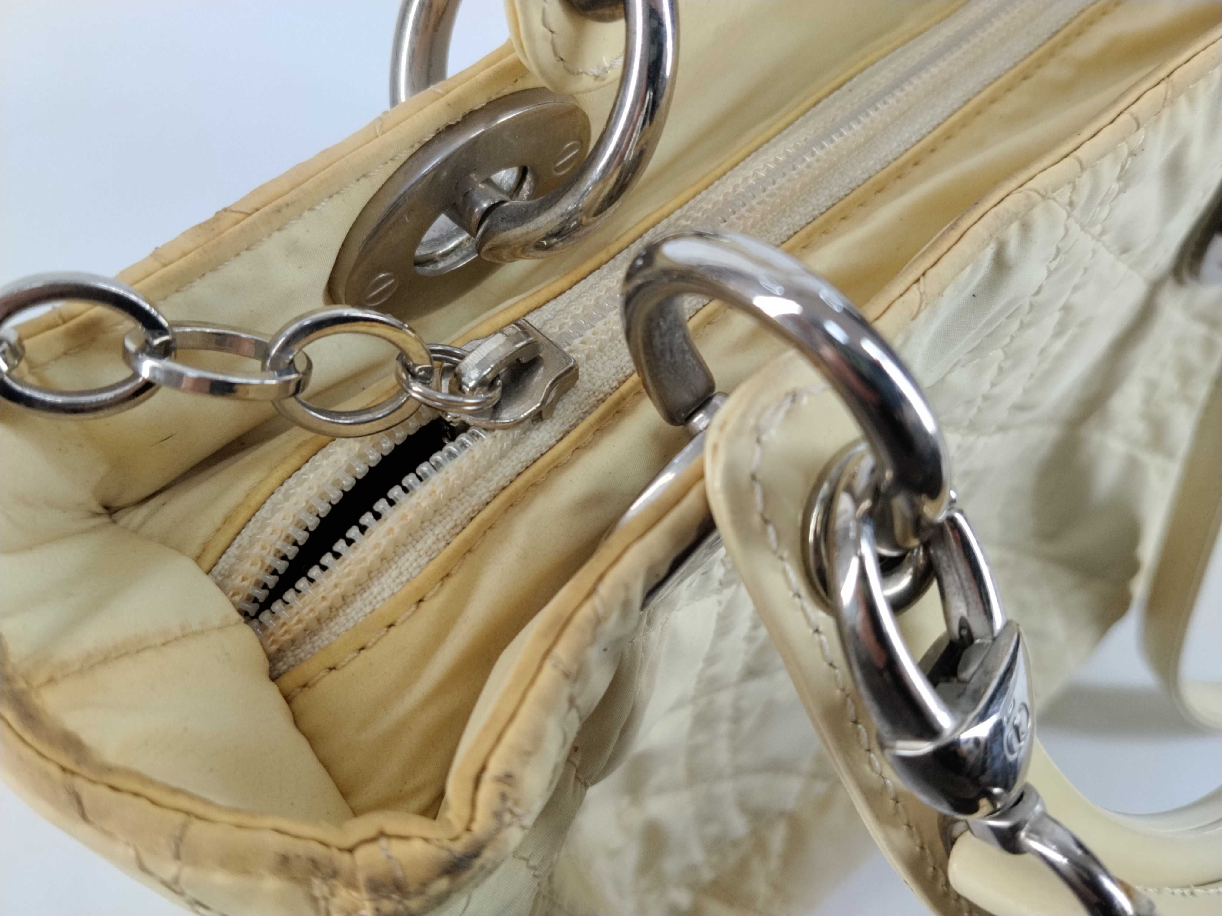 Lady Dior handbag, ivory. — view 13