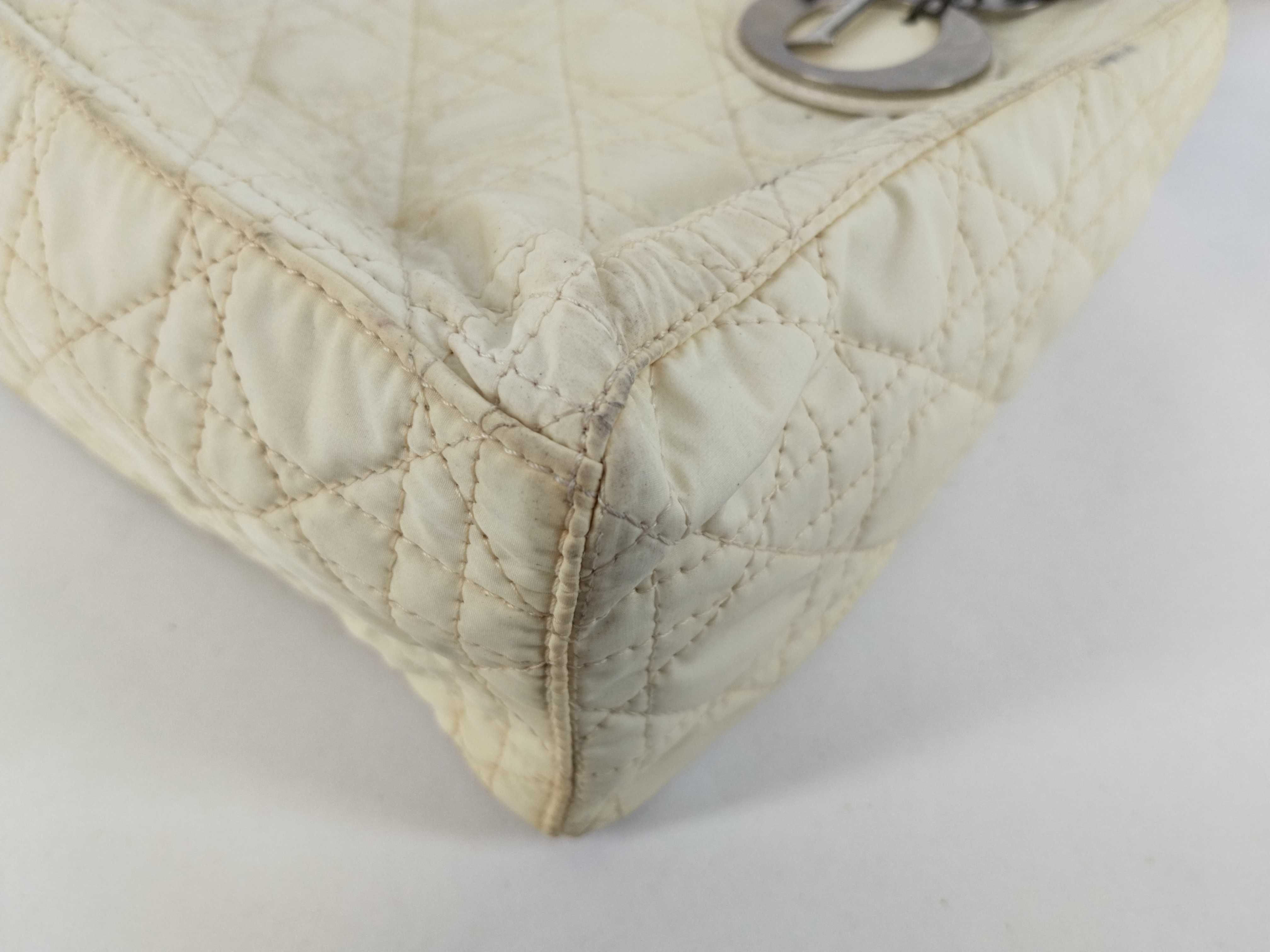 Lady Dior handbag, ivory. — view 6