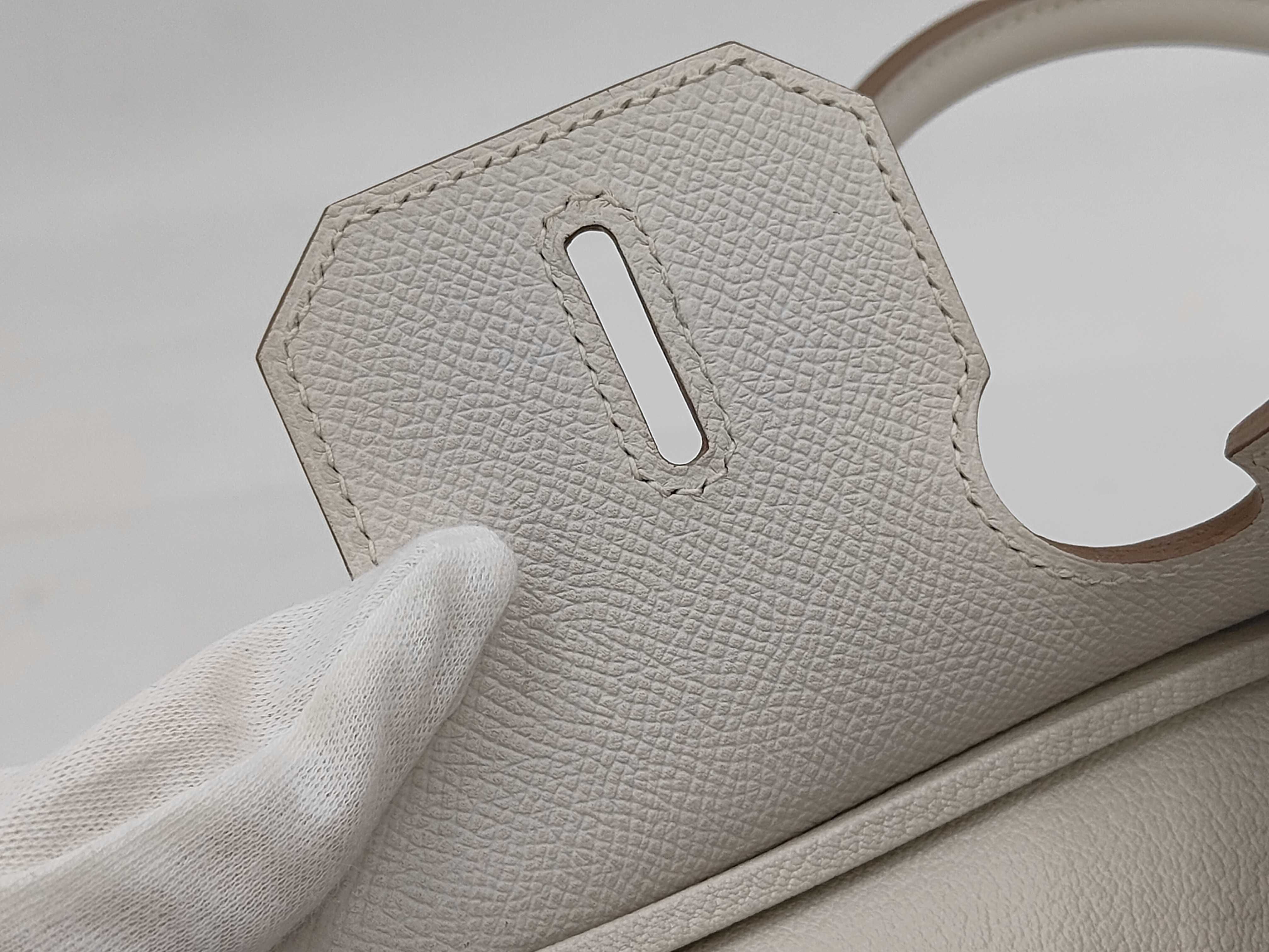 Birkin 30, Veau Epsom leather, gray, gold hardware, W stamp, handbag — view 9