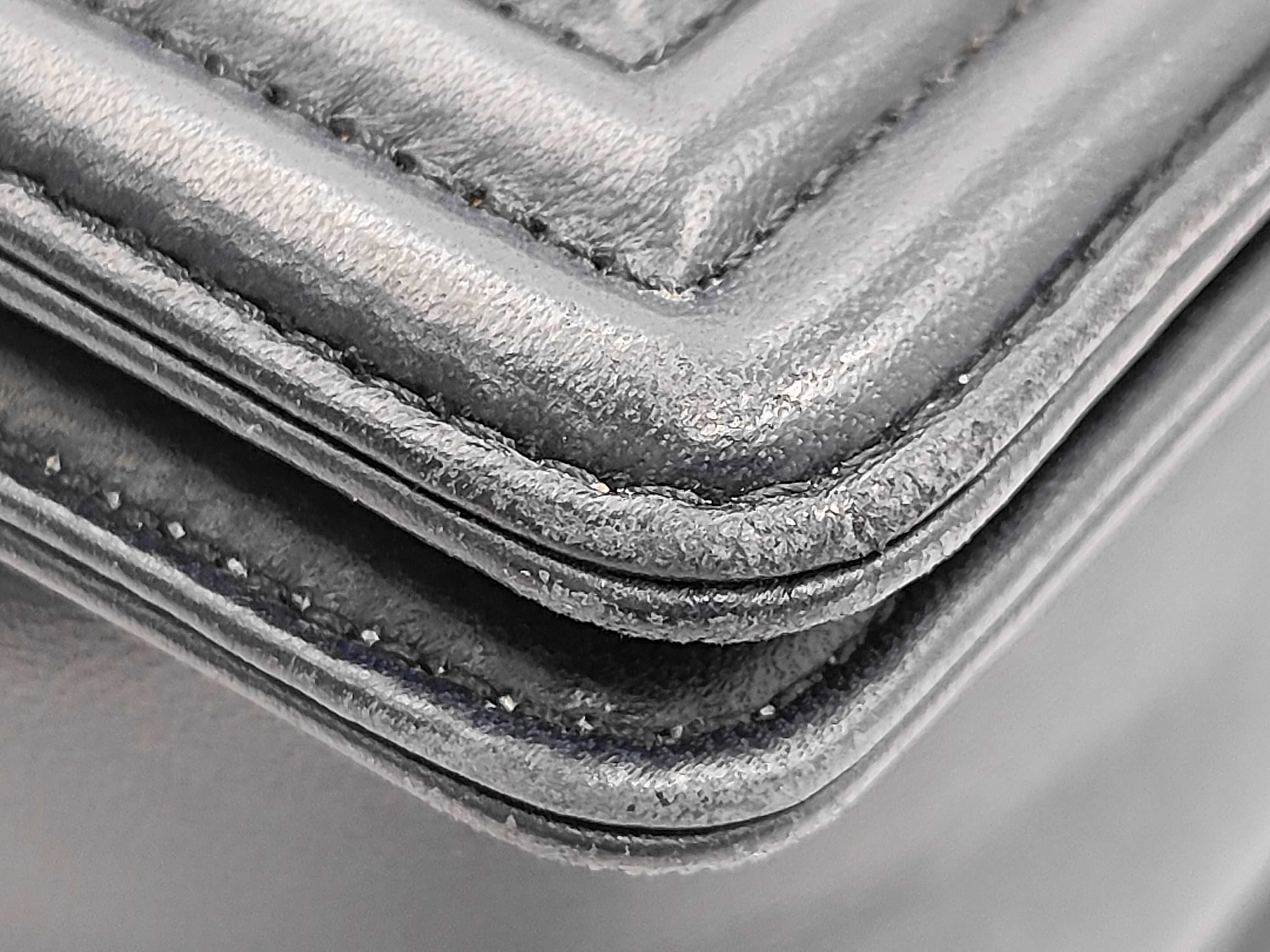 Diana 25 Matelassé Lambskin Navy Shoulder Bag — view 6