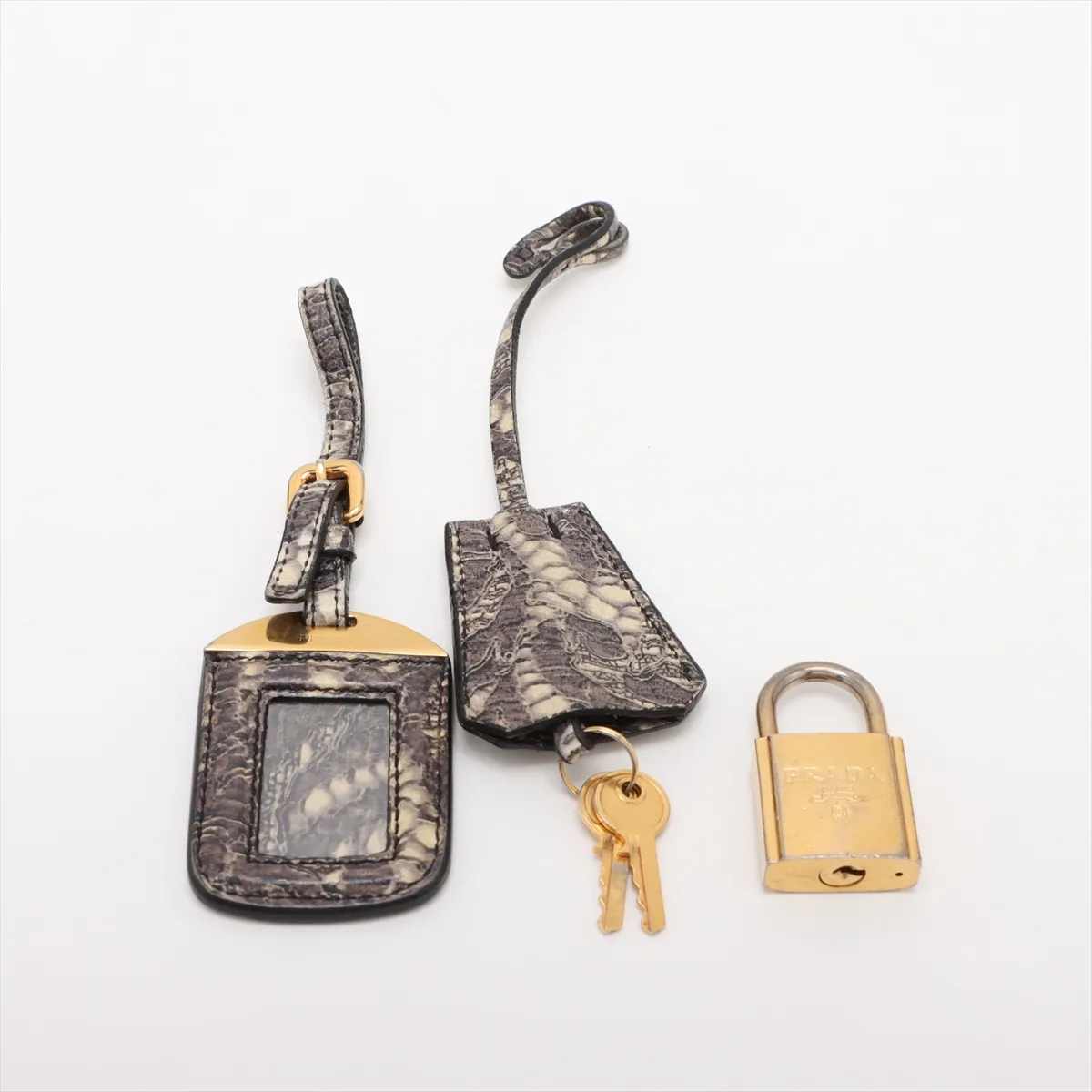 leather handbag gray x beige — view 15