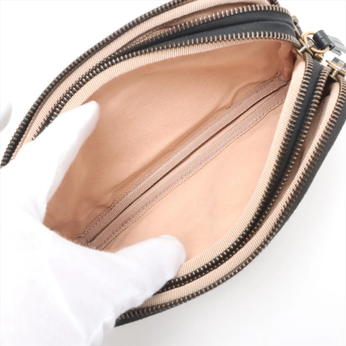 GG Marmont Leather Chain Shoulder Bag Black 546581 — view 7