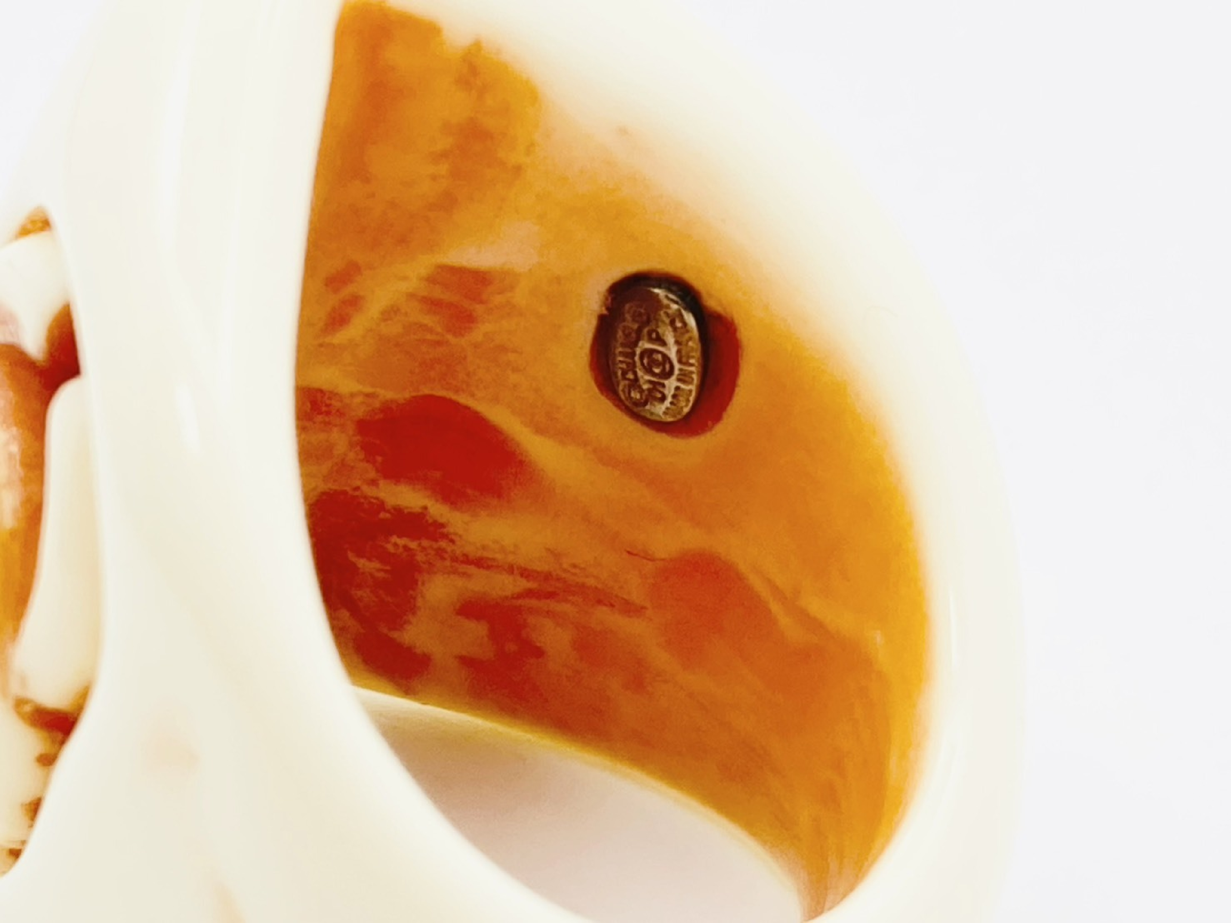 Cocomark Ring 01P Plastic Resin Ivory Ring — view 5