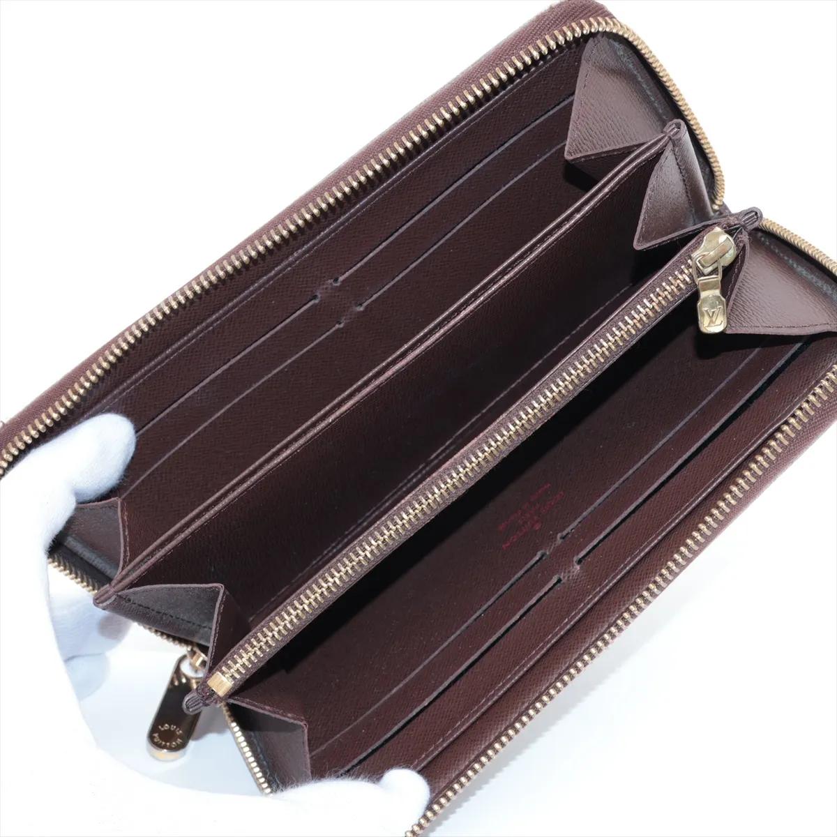 Damier Zippy Wallet N60015 VI4088 Brown Round Zip Wallet — view 3