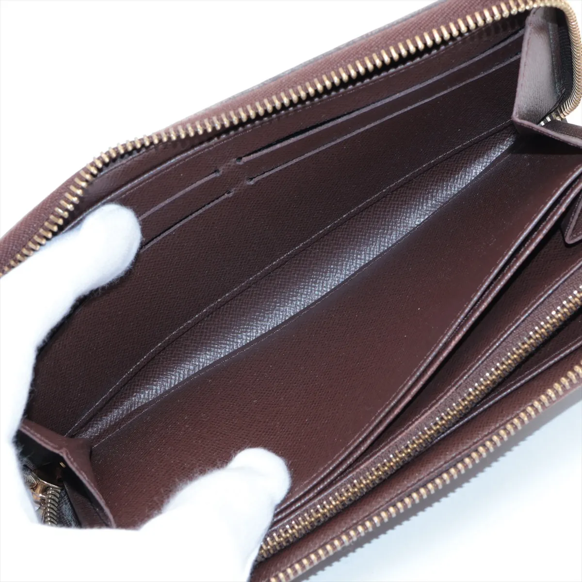 Damier Zippy Wallet N60015 VI4088 Brown Round Zip Wallet — view 5