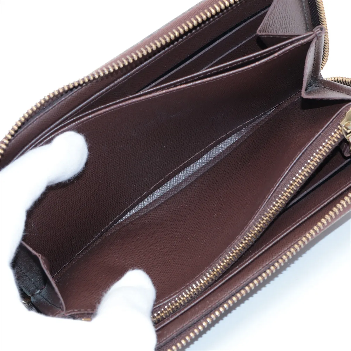 Damier Zippy Wallet N60015 VI4088 Brown Round Zip Wallet — view 7