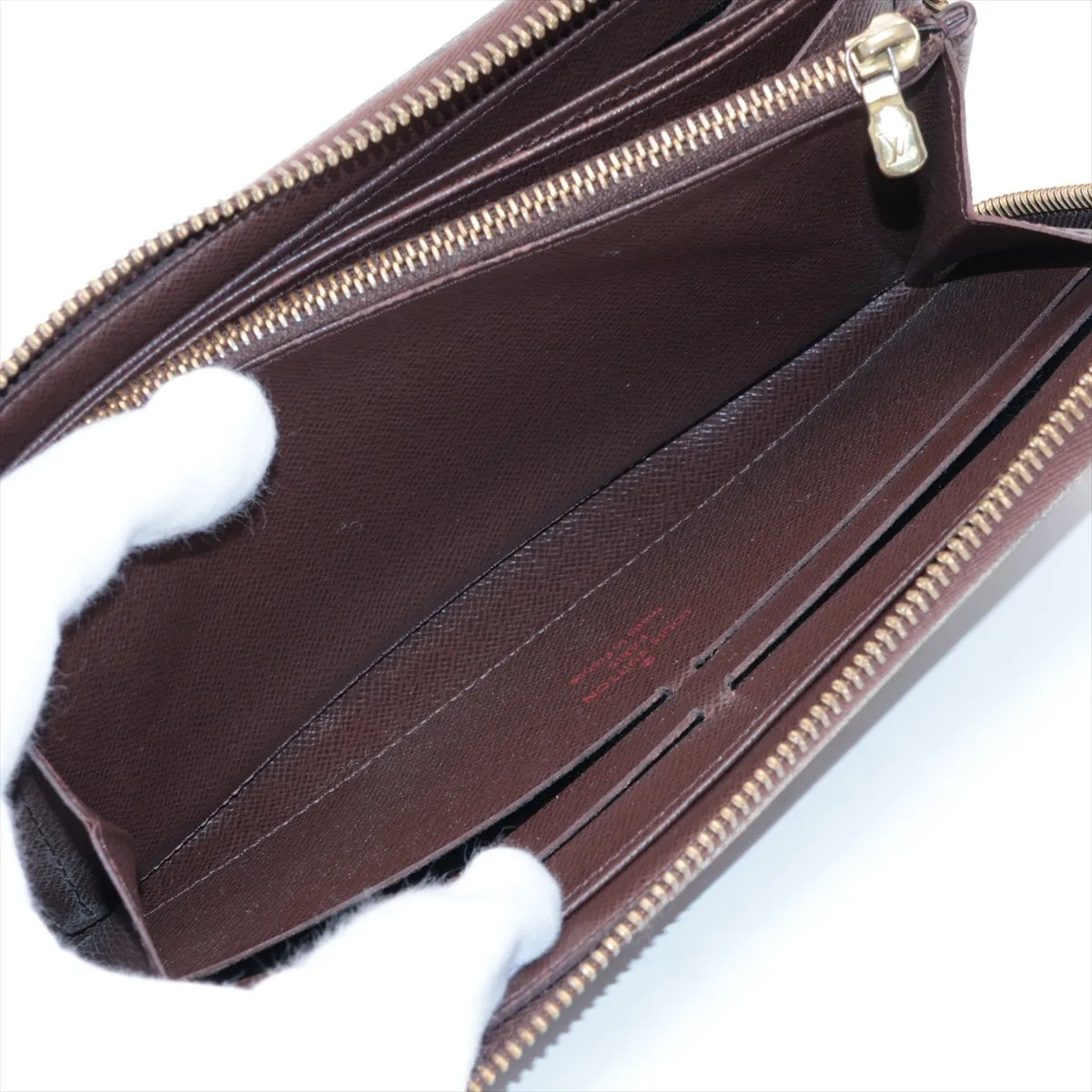 Damier Zippy Wallet N60015 VI4088 Brown Round Zip Wallet — view 8