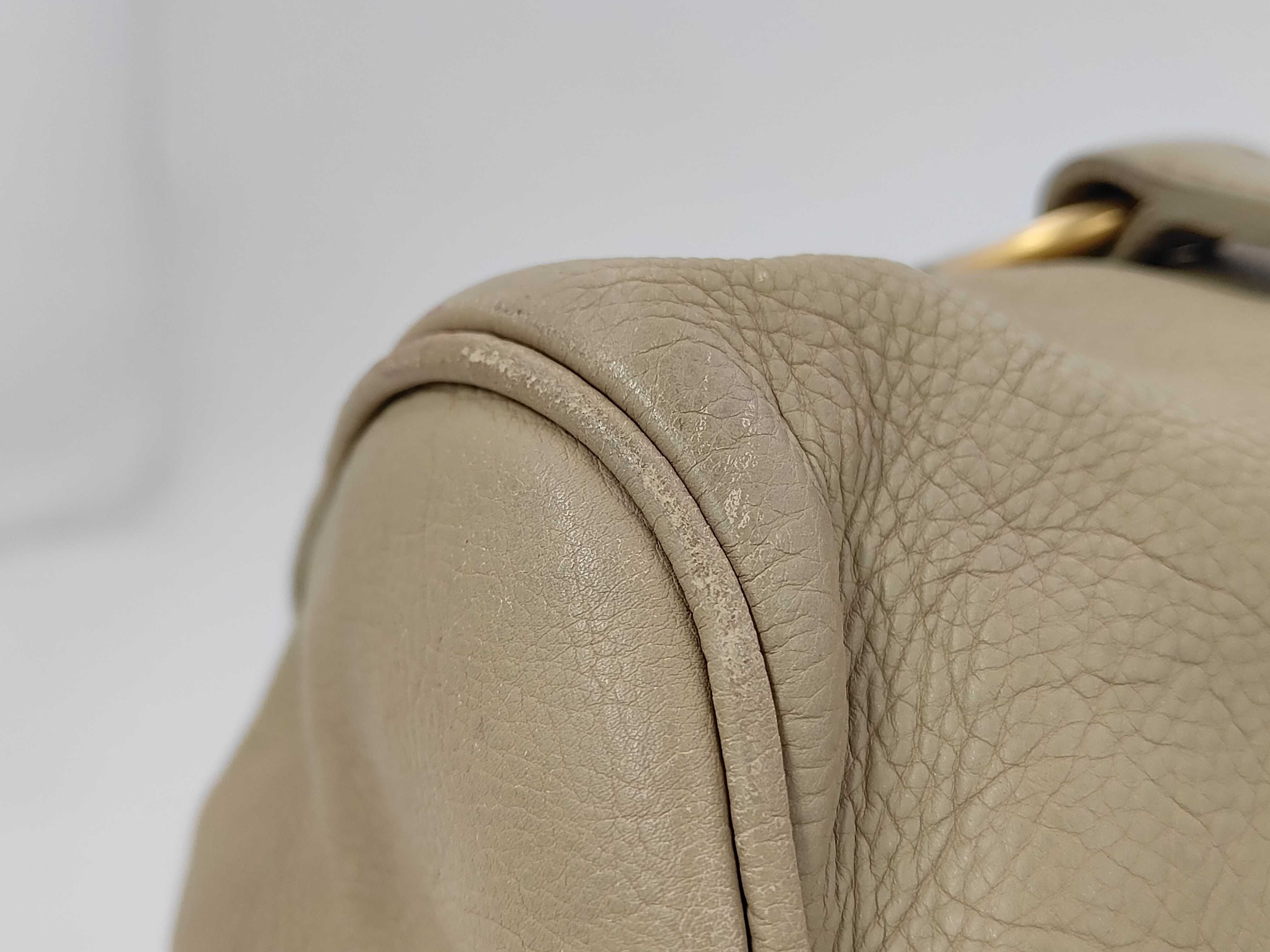 Beige Calfskin Vitello Luxe 2-Way Handbag — view 8