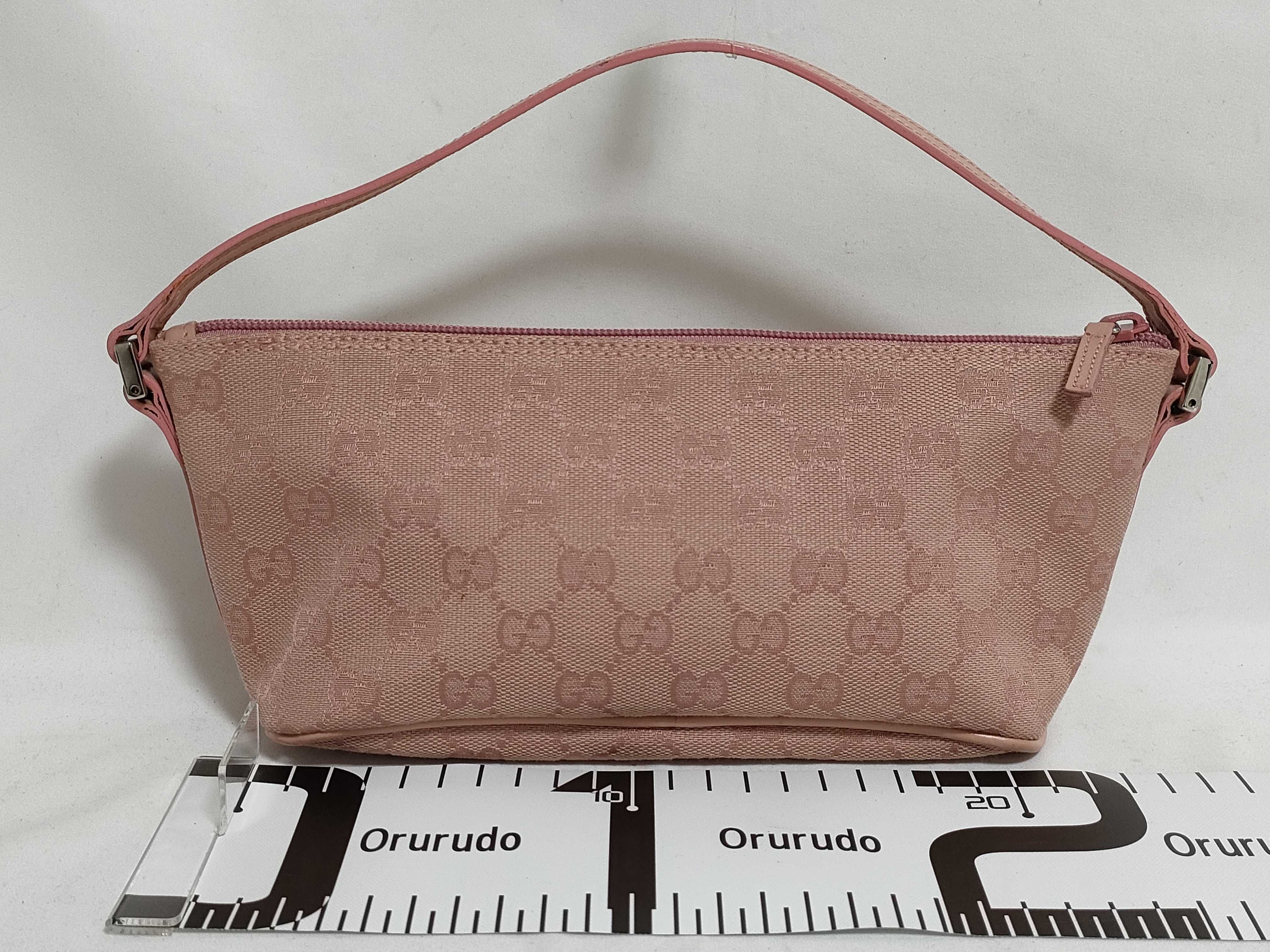 GG Pink Hand Pouch Handbag GG Pattern Z11433 Handbag — view 2