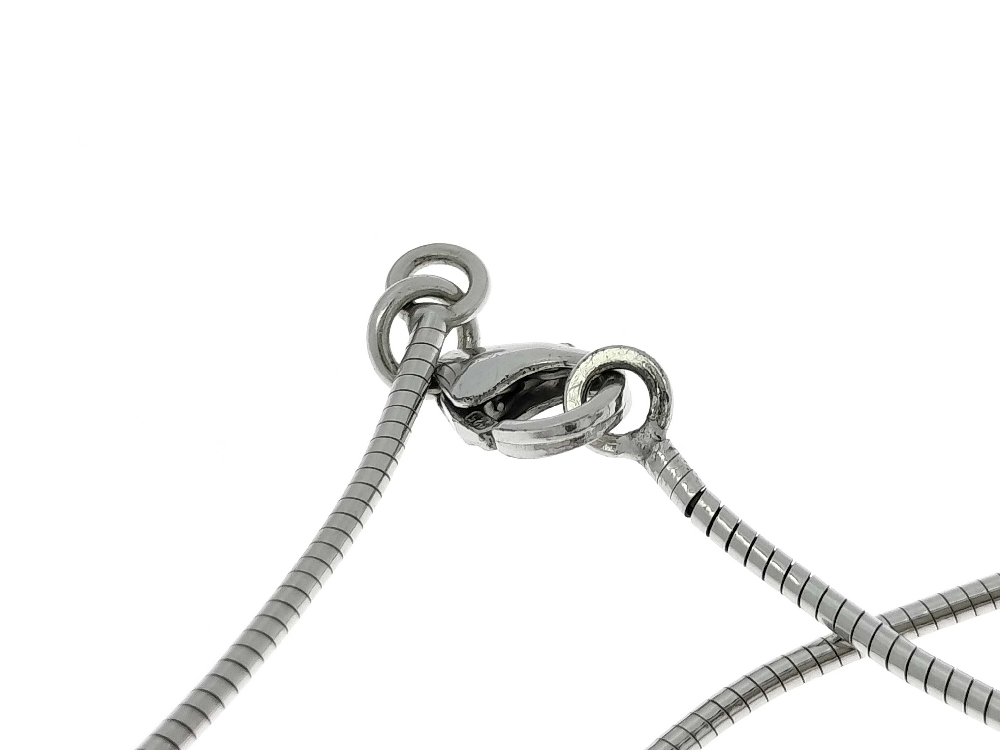 Pop Ash Black x Silver Necklace 925 Engraved Necklace — view 5