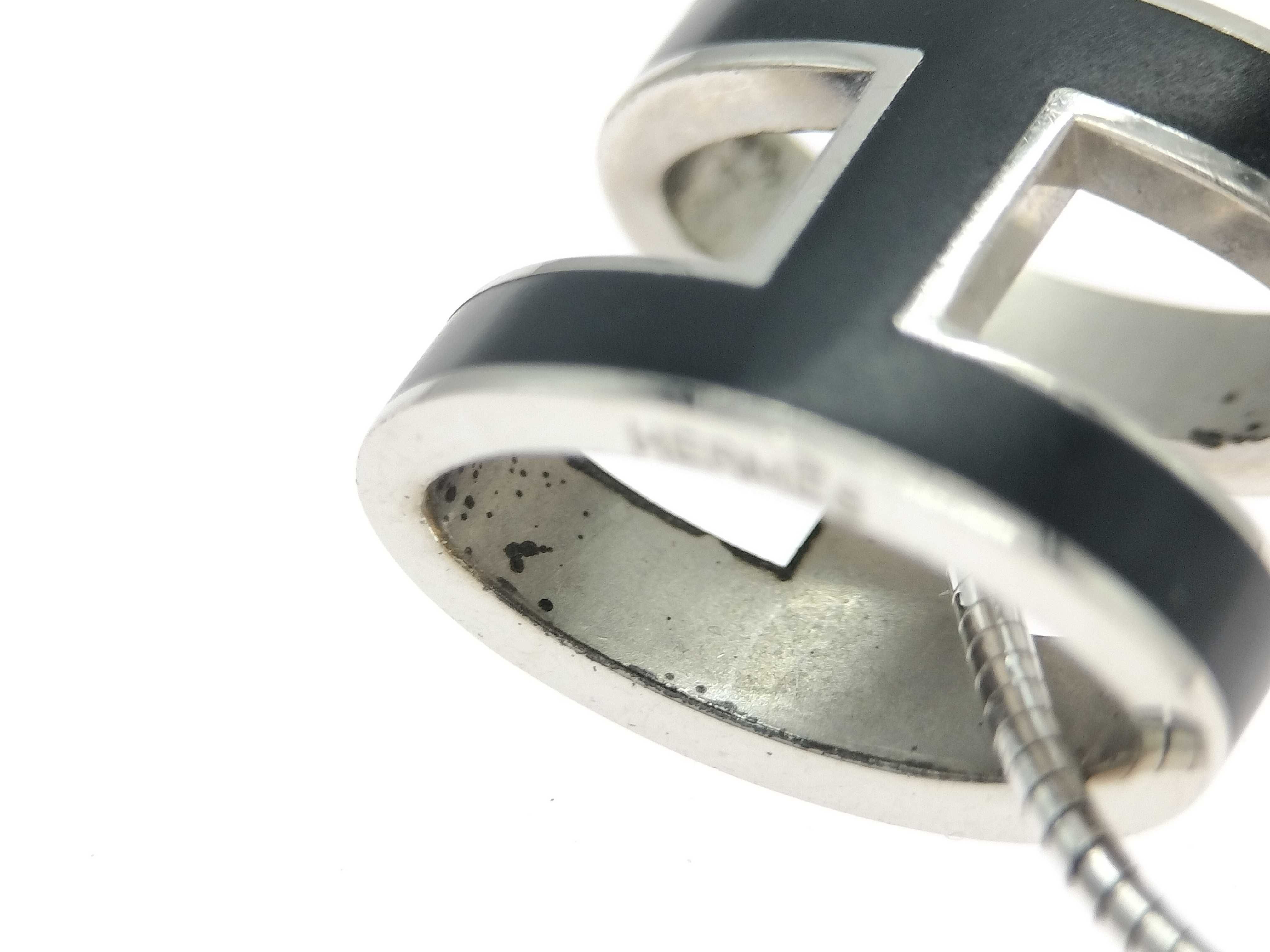 Pop Ash Black x Silver Necklace 925 Engraved Necklace — view 10