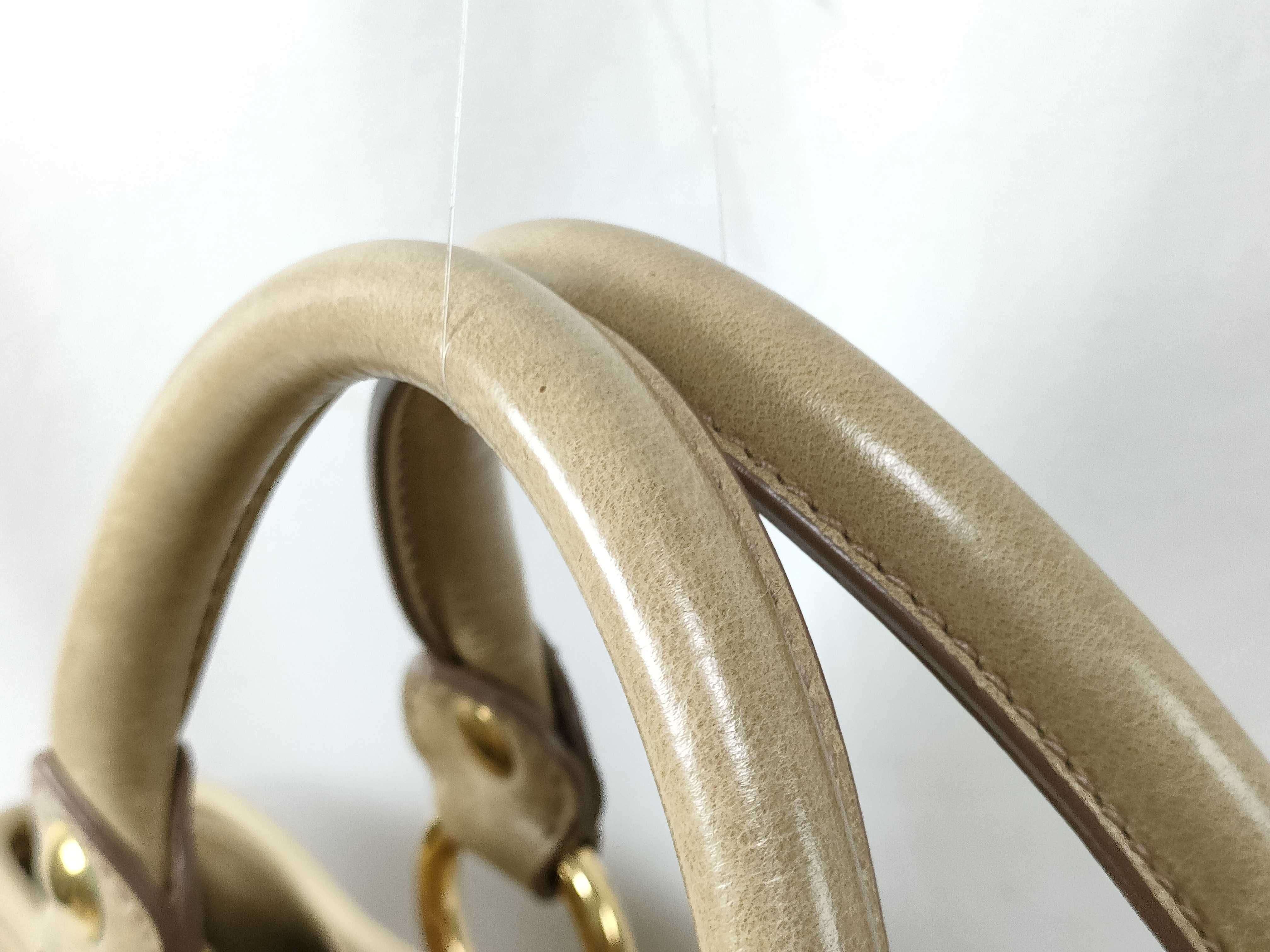 Leather 2-Way Handbag, Beige, RN0685 (Handbag) — view 5